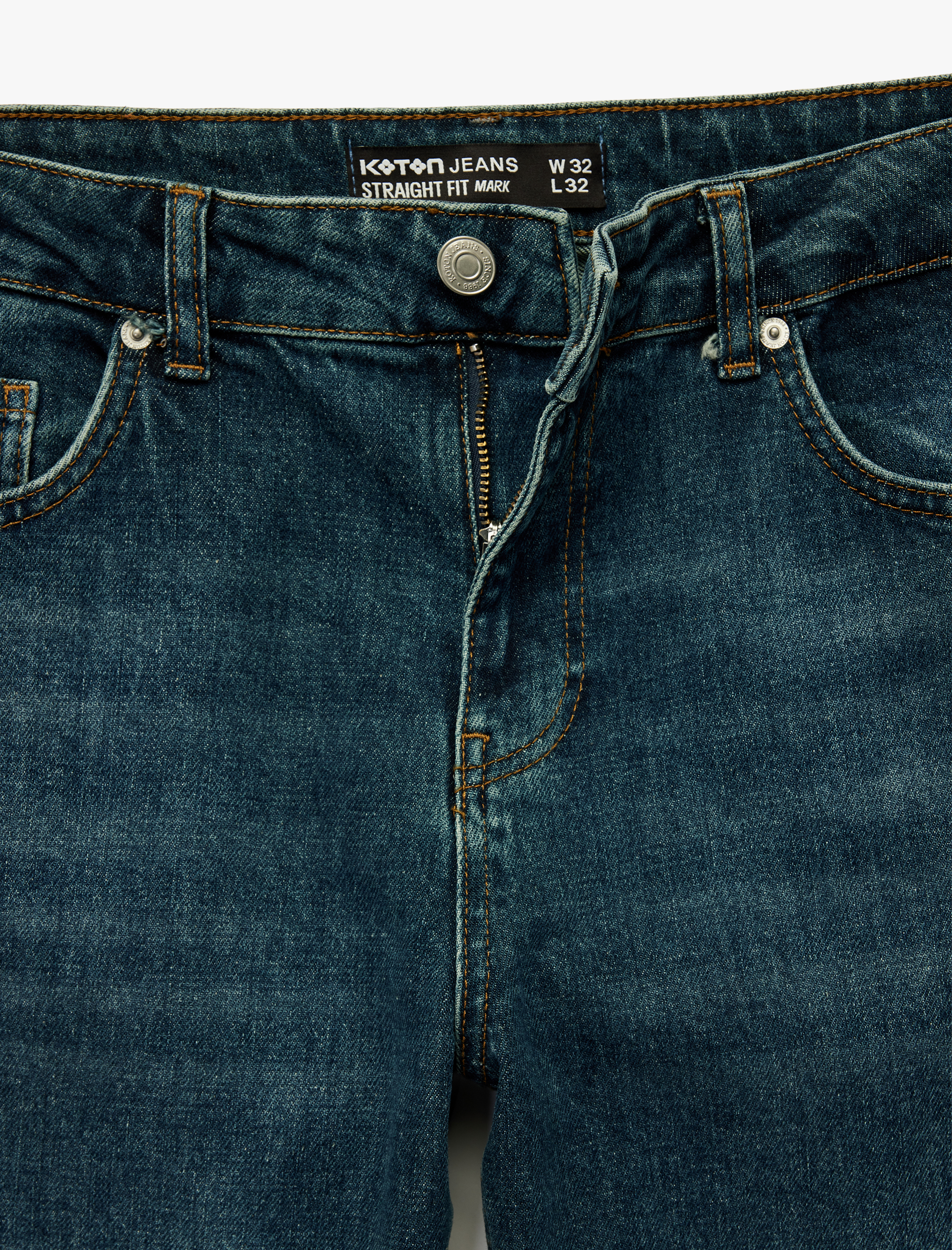   Pamuklu Normal Bel Straight Fit Jean Pantolon - Mark Jean