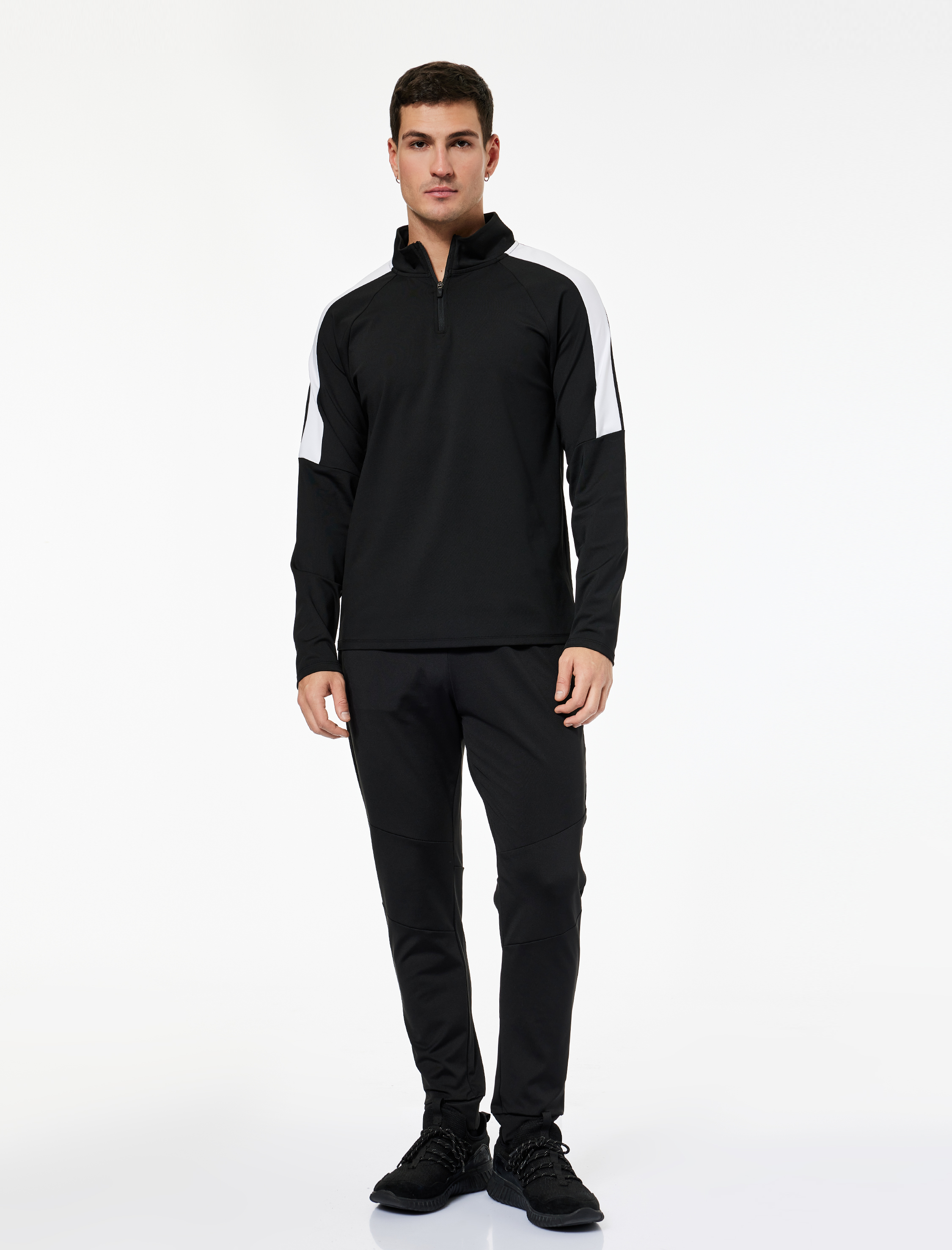   Cepli Baskı Detaylı Beli Bağcıklı Jogger Spor Eşofman Altı