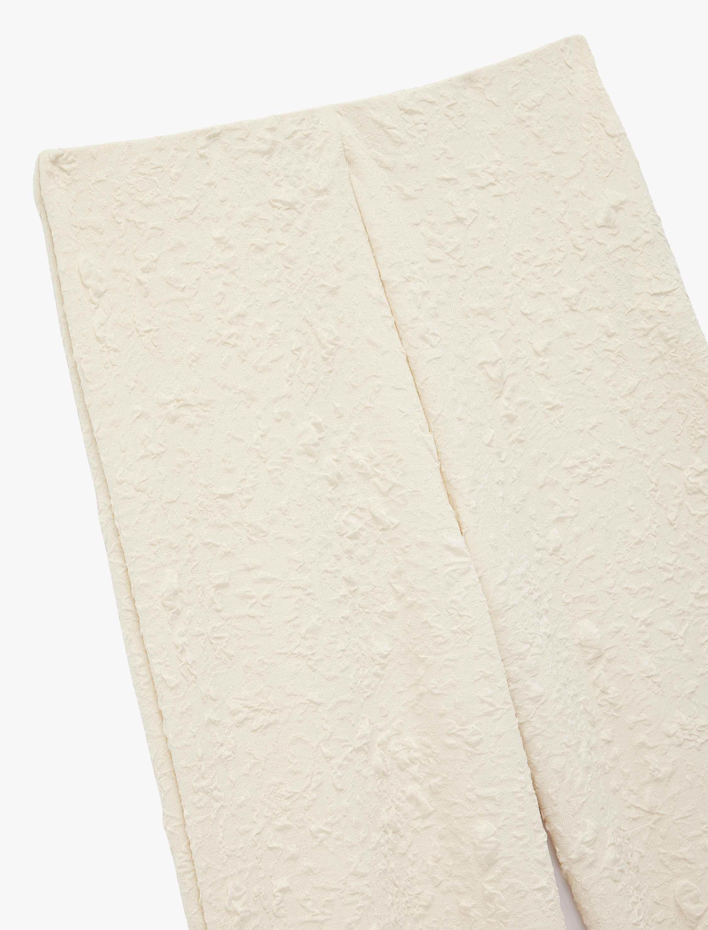   Düz Geniş Paça Dokulu Palazzo Pantolon