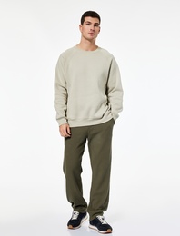 Pamuklu Cepli Regular Fit Beli Bağcıklı Eşofman Altı