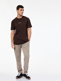 Straight Fit Pike Kumaş Cep Detaylı Rahat Kesim Beli Bağcıklı Pantolon