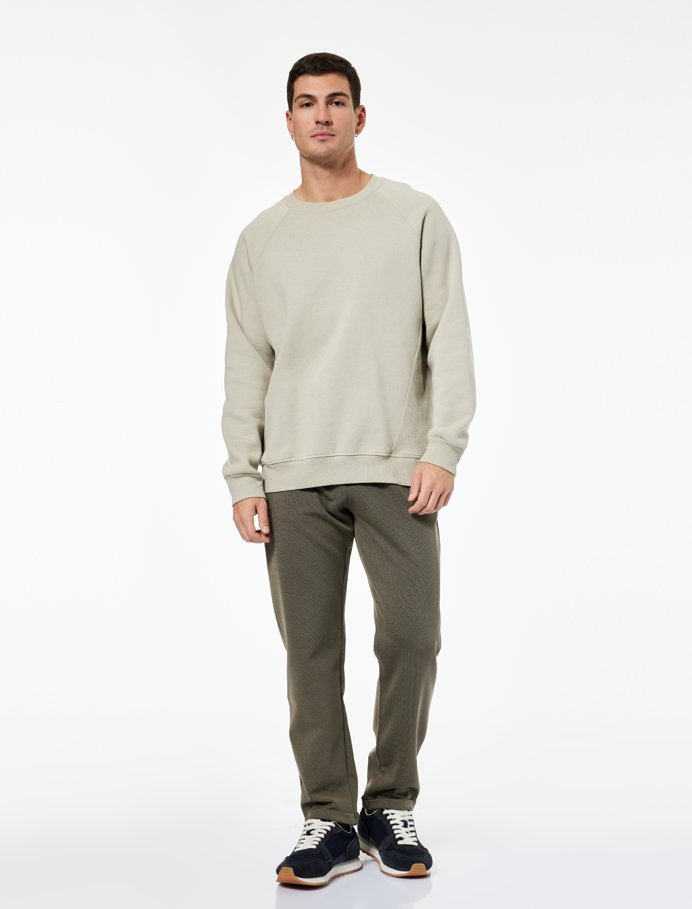   Straight Fit Pike Kumaş Cep Detaylı Rahat Kesim Beli Bağcıklı Pantolon