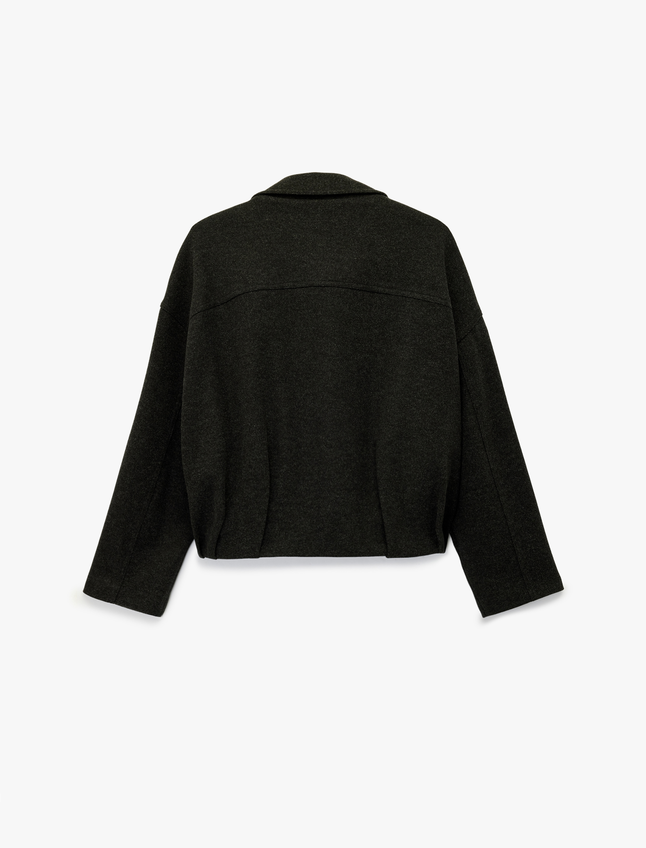   Koton X Sibil Çetinkaya - Uzun Kollu Fermuarlı Oversize Kaşe Bomber Ceket