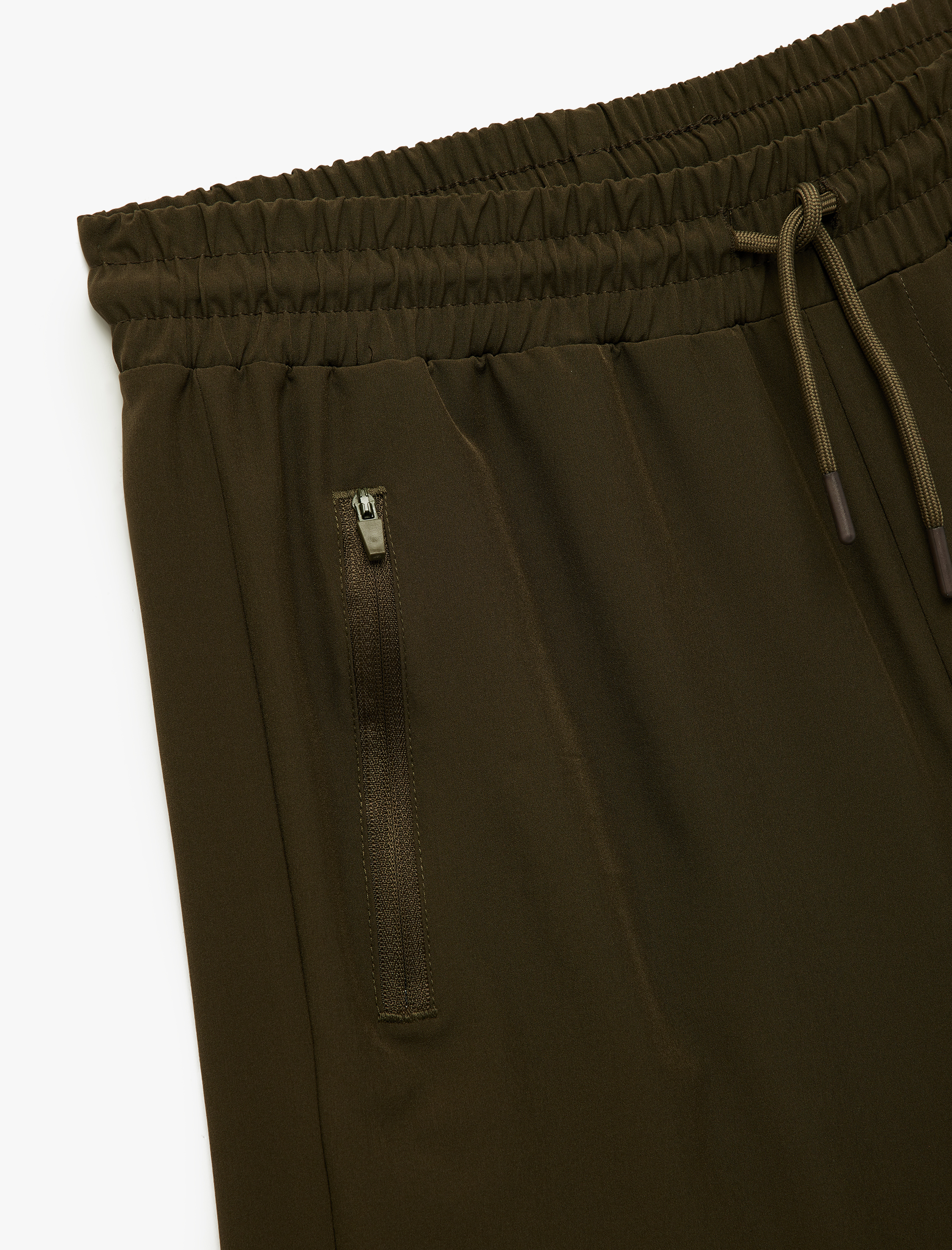   Fermuarlı Cep Detaylı Beli Bağcıklı Paraşüt Spor Şort