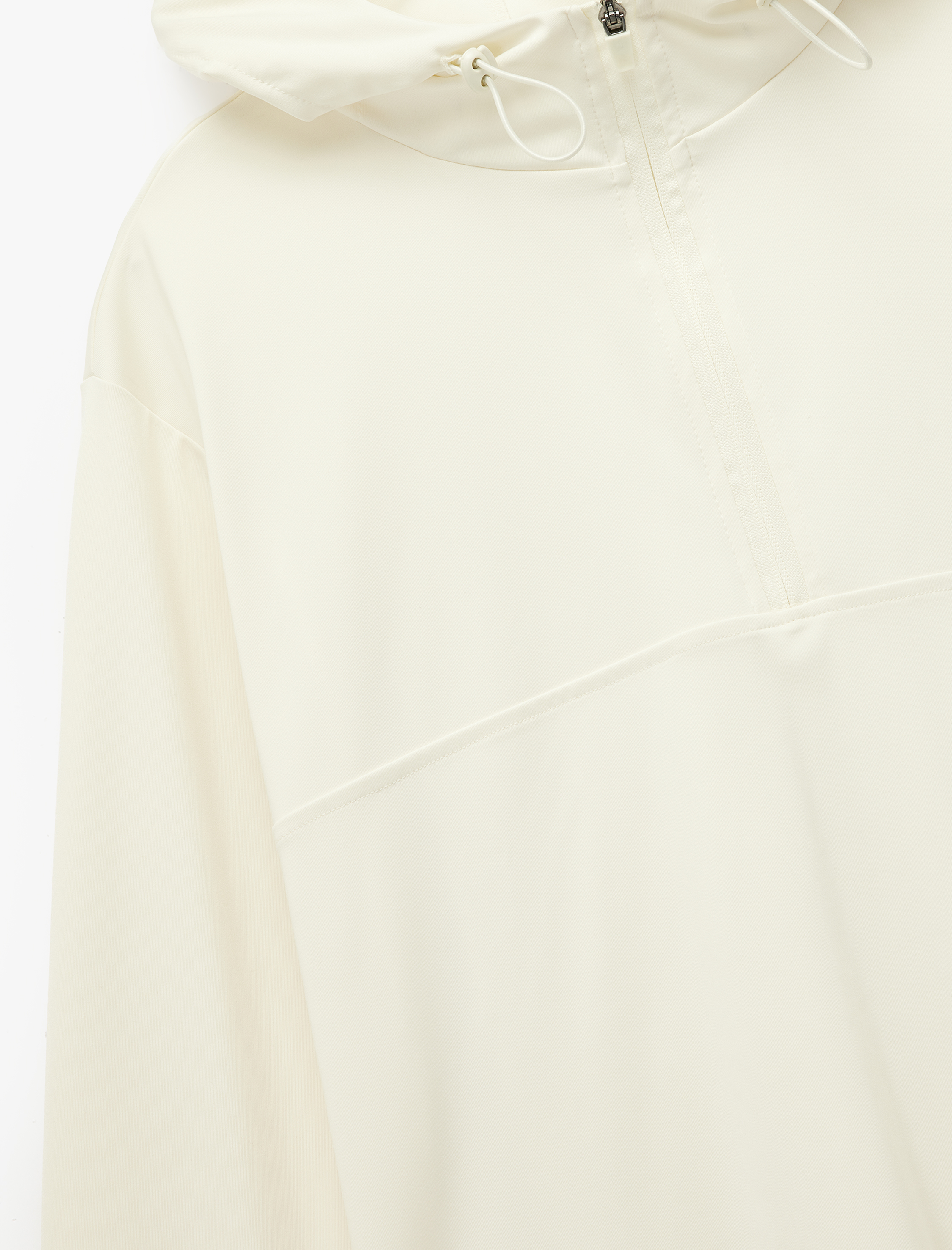   Yarım Fermuarlı Kapüşonlu Oversize Spor Sweatshirt