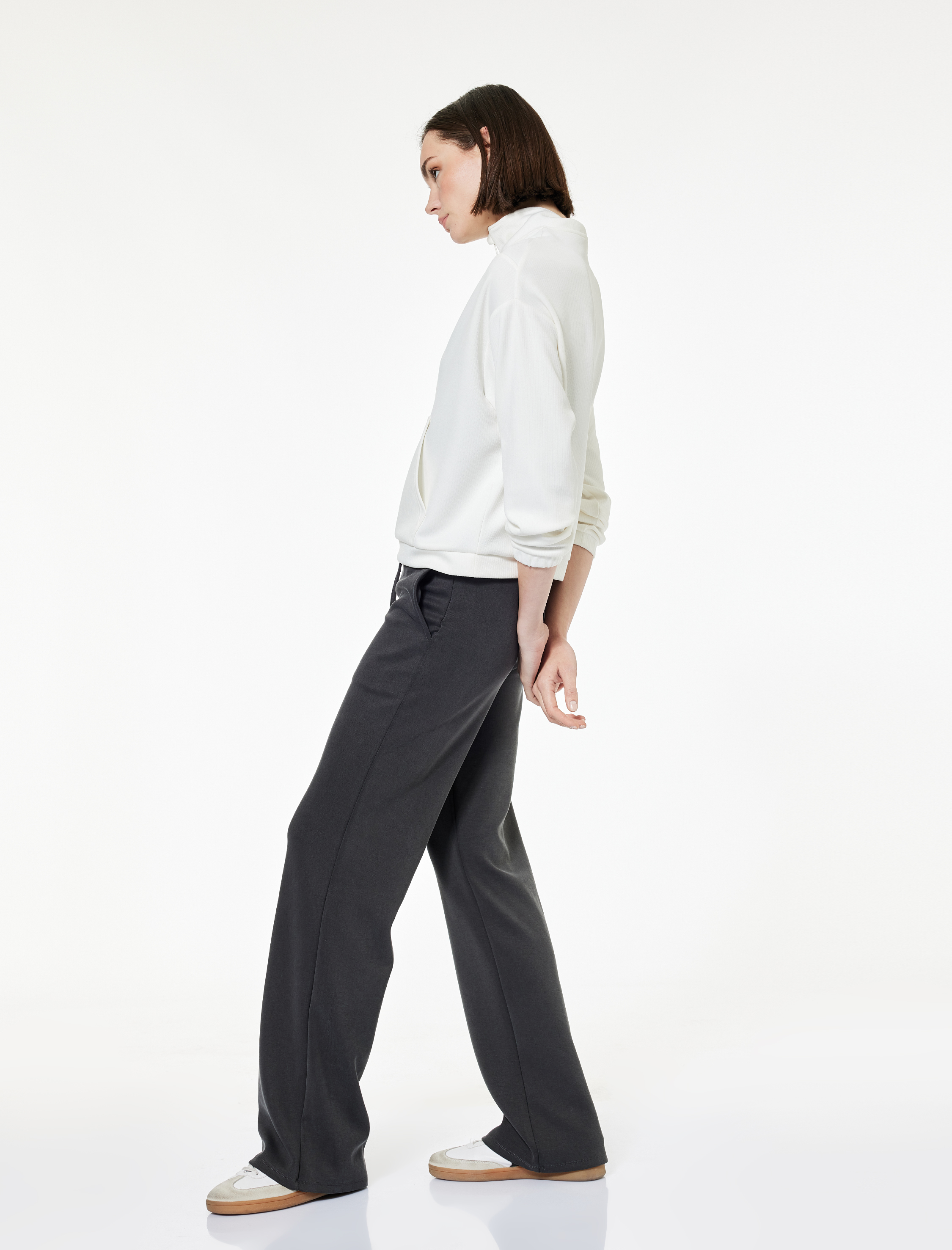   Yüksek Bel Geniş Paça Spor Eşofman Altı