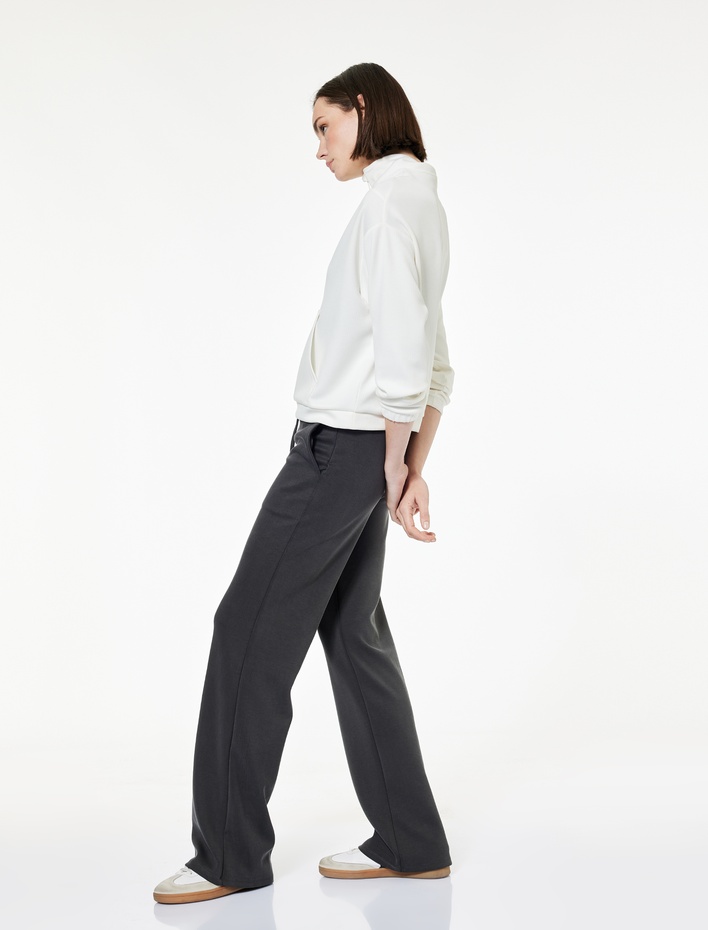  Yüksek Bel Geniş Paça Spor Eşofman Altı