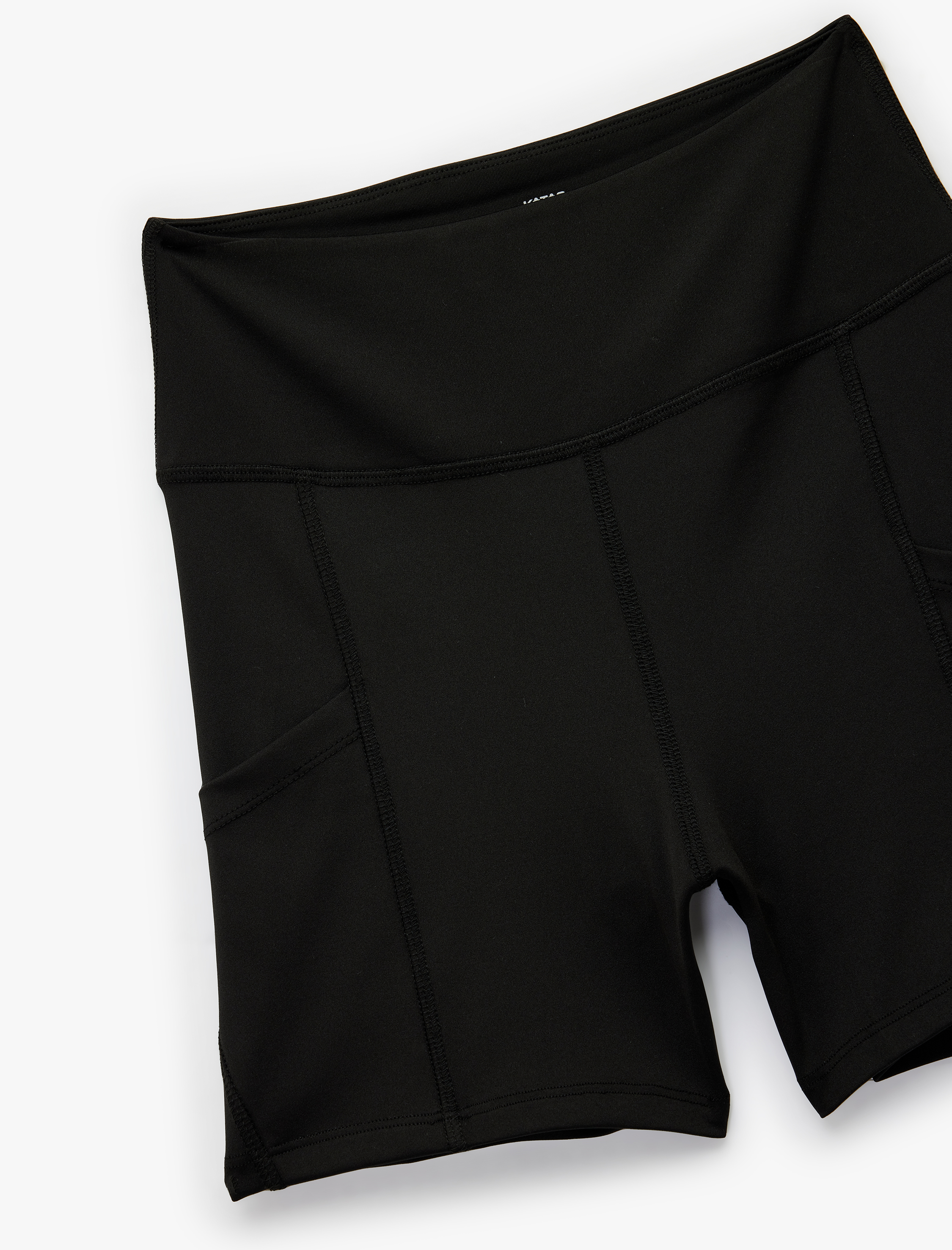   Yüksek Bel Dikiş Detaylı Cepli Biker Spor Tayt