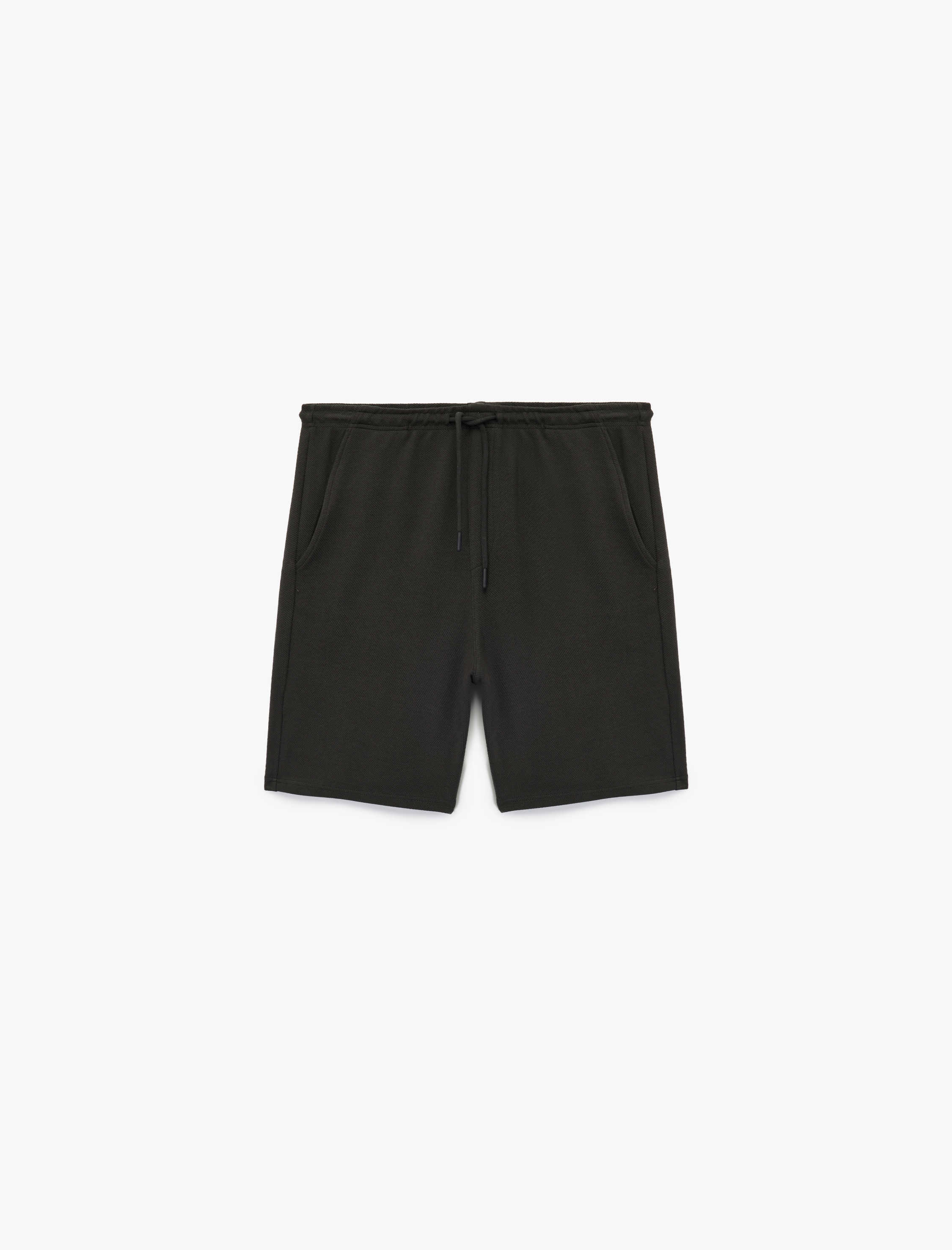   Beli Bağcıklı Pamuklu Cep Detaylı Spor Şort