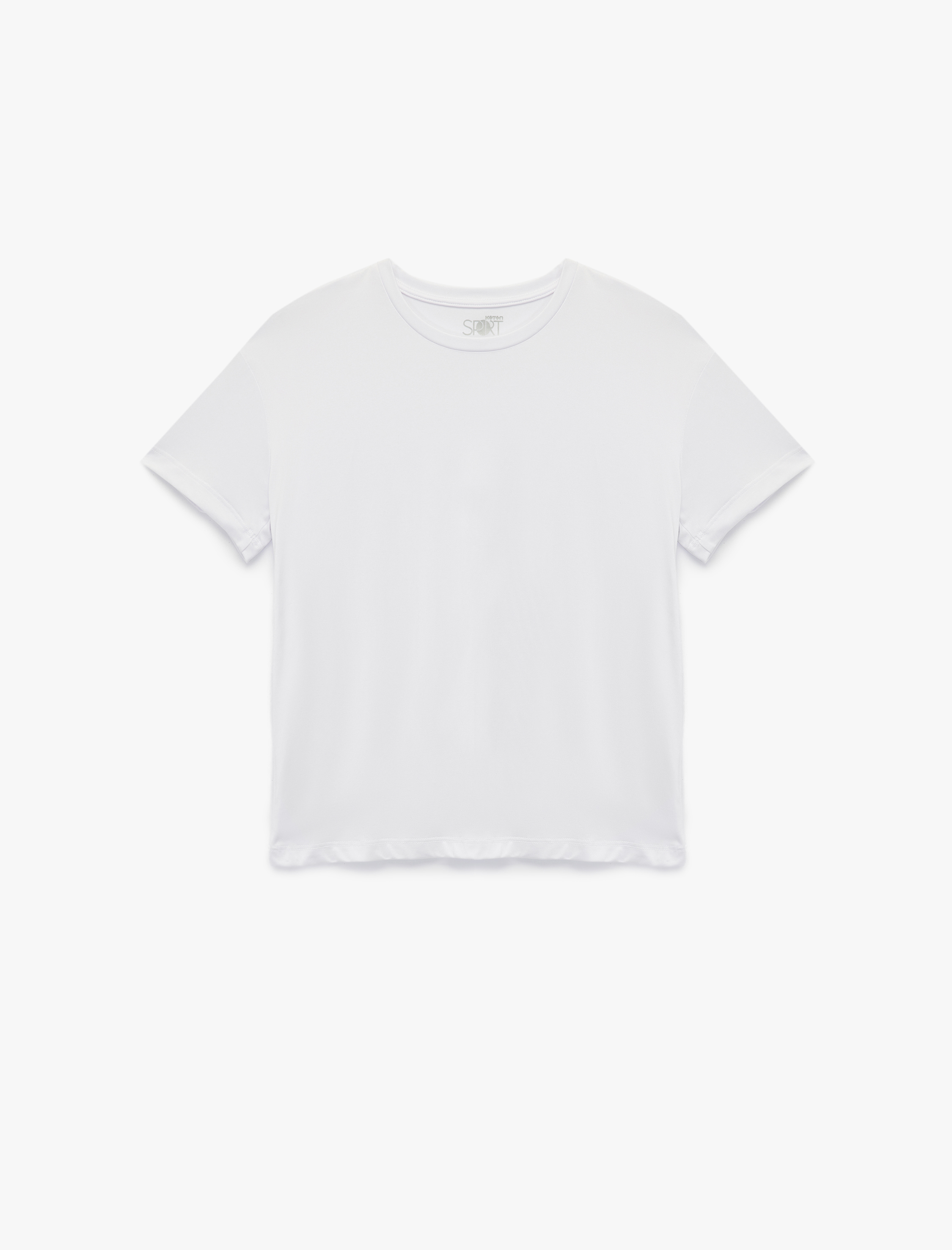   Rahat Kalıp Kısa Kollu Bisiklet Yaka Spor Tişört