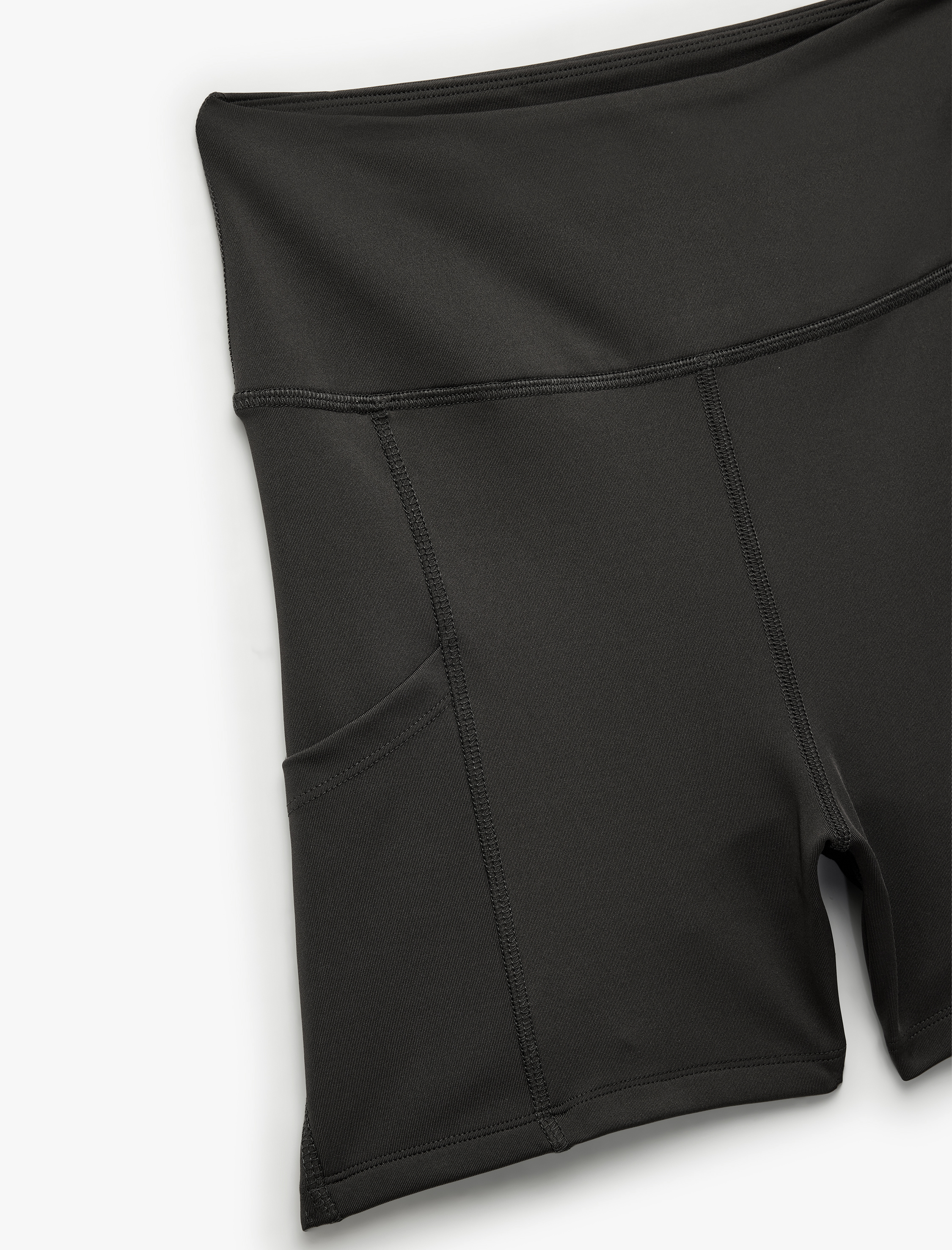   Yüksek Bel Dikiş Detaylı Cepli Biker Spor Tayt