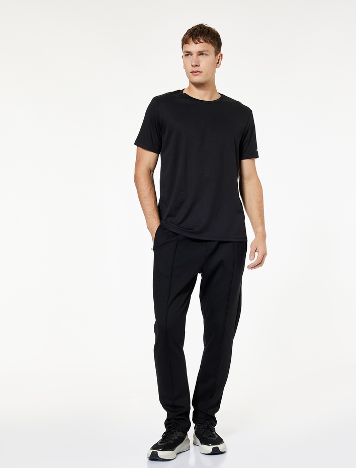  Viskon Cep Detaylı Beli Bağcıklı Spor Eşofman Altı