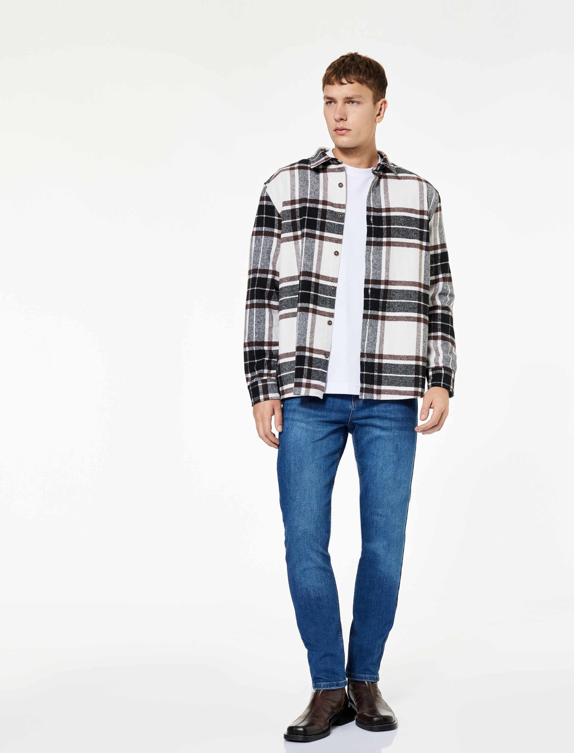   Pamuklu Normal Bel Slim Fit Jean Pantolon - Brad Jean