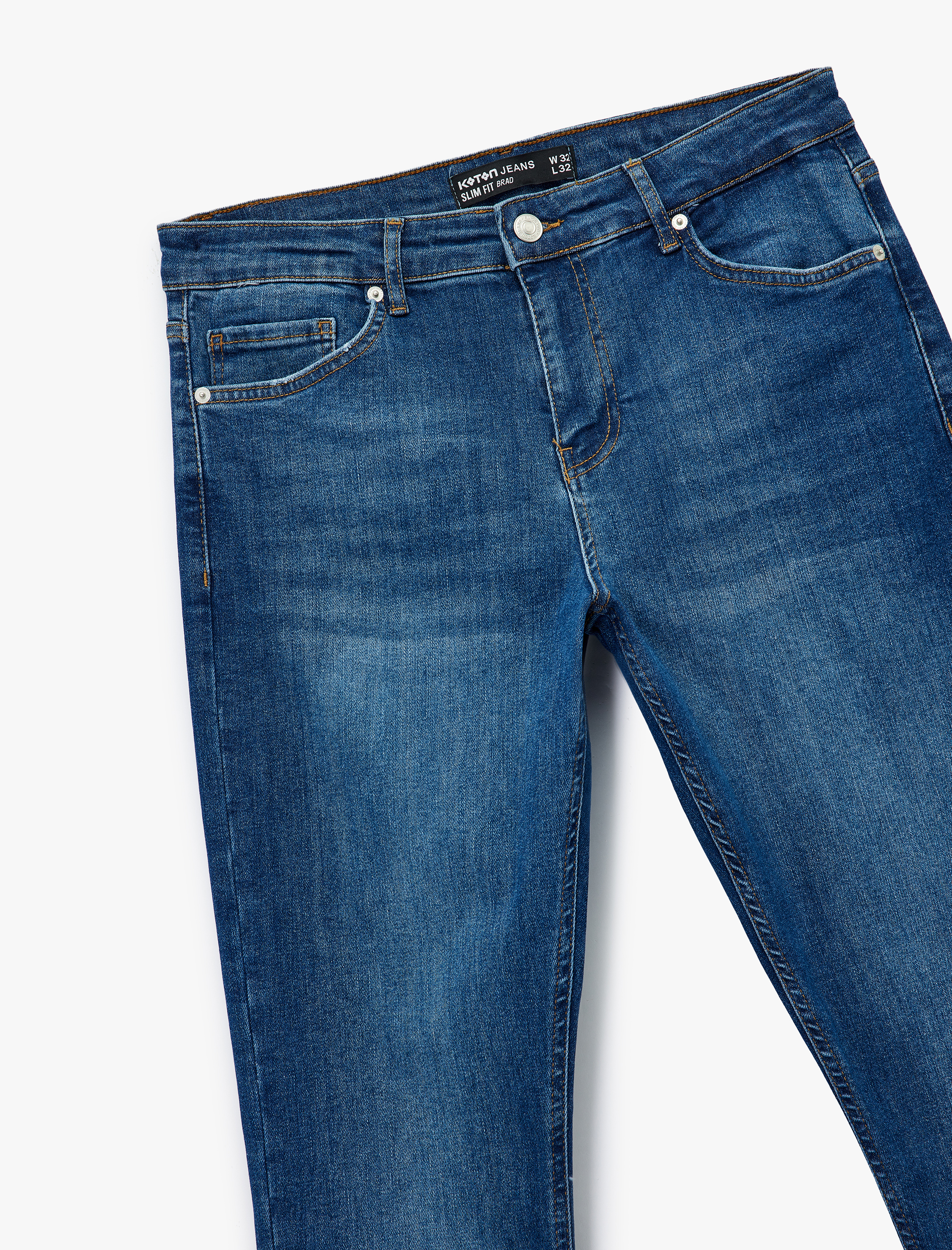   Pamuklu Normal Bel Slim Fit Jean Pantolon - Brad Jean