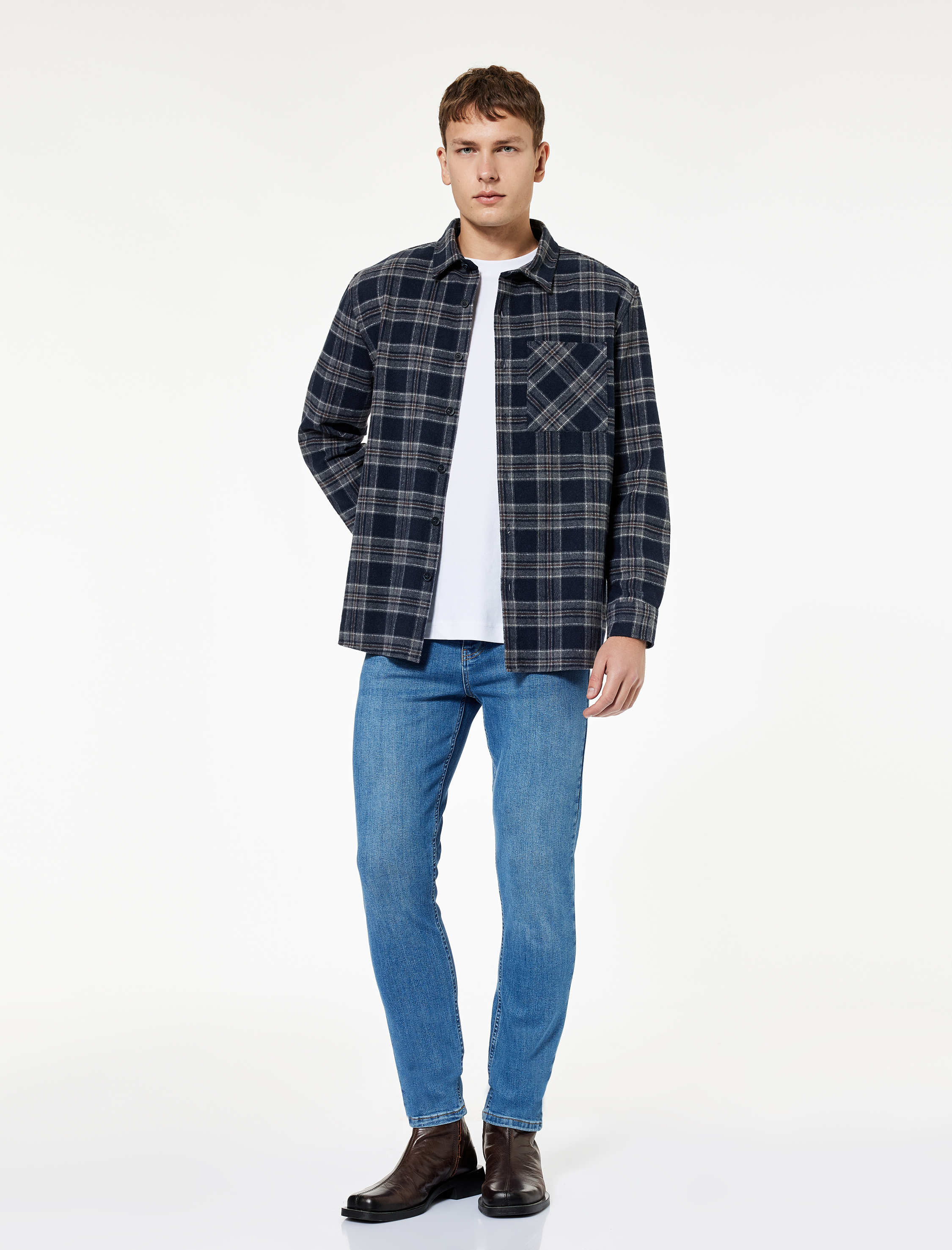   Pamuklu Normal Bel Slim Fit Jean Pantolon - Brad Jean