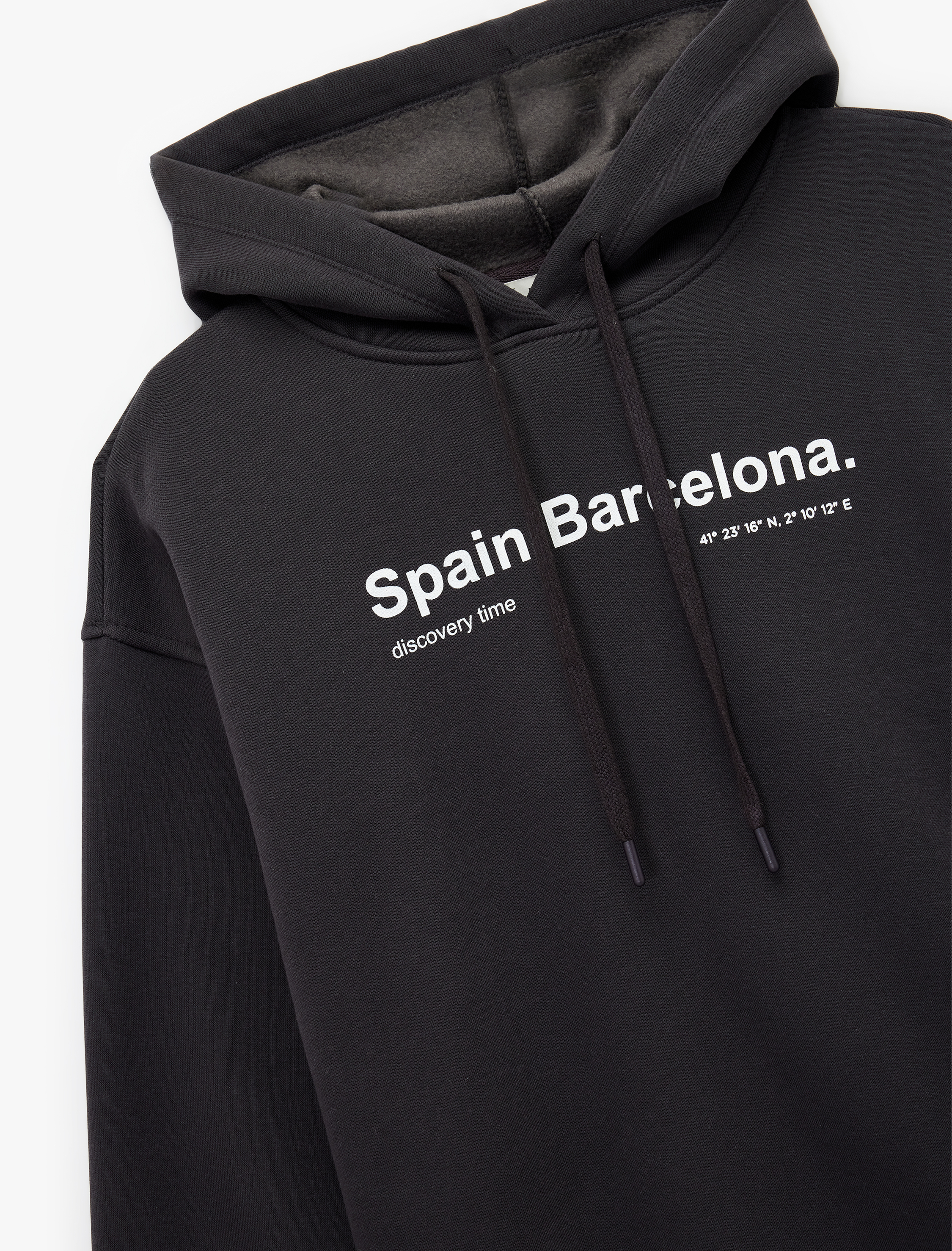   Uzun Kollu Kapüşonlu Arkası Baskılı Oversize Sweatshirt