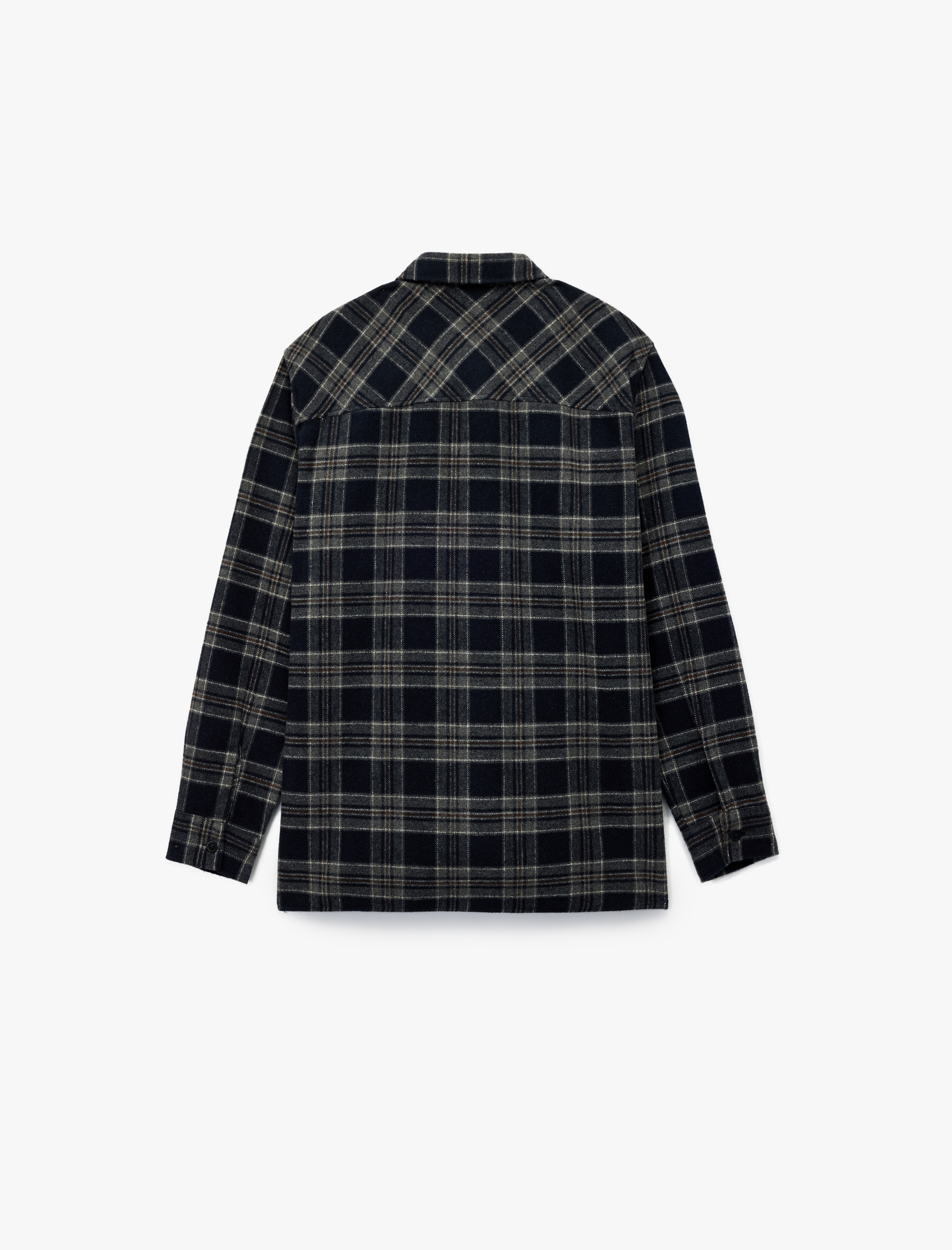   Regular Fit Uzun Kollu Cepli Klasik Yaka Oduncu Gömleği