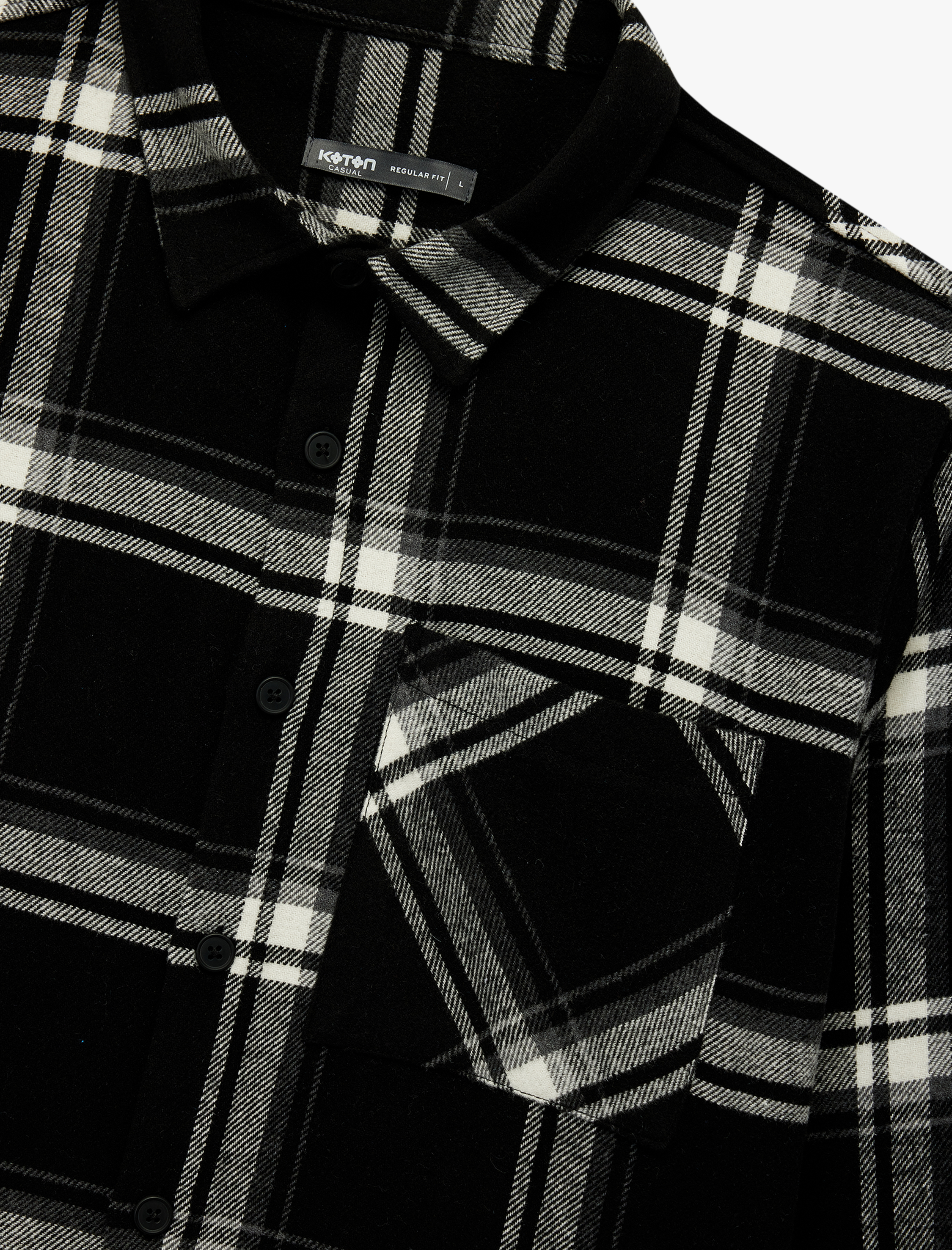   Regular Fit Uzun Kollu Cepli Klasik Yaka Oduncu Gömlek