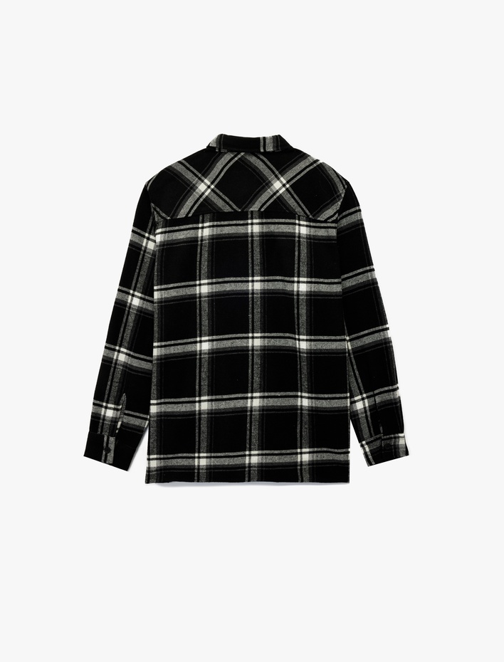  Regular Fit Uzun Kollu Cepli Klasik Yaka Oduncu Gömlek