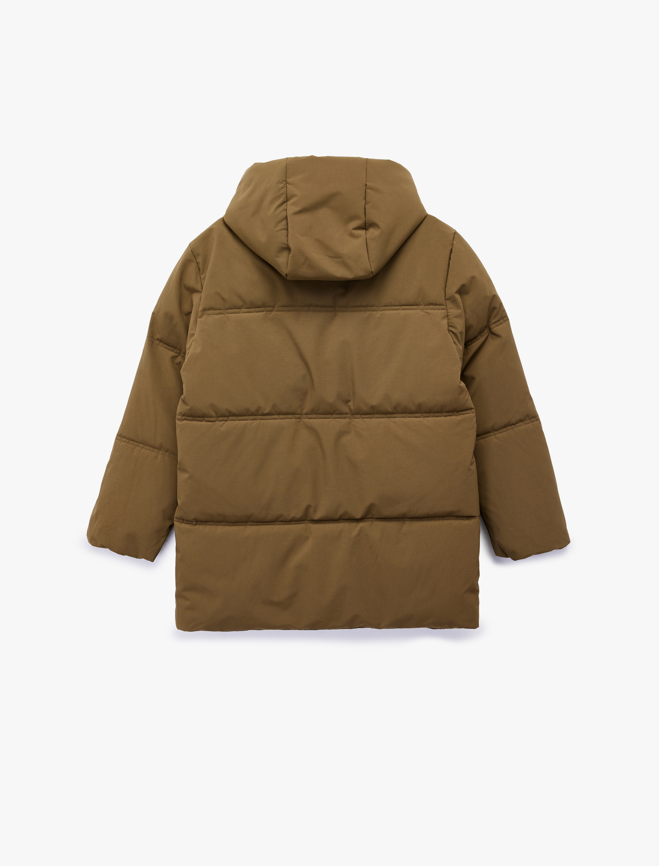  Erkek Çocuk Cep Detaylı Uzun Kollu Su İtici Kapşonlu Mont
