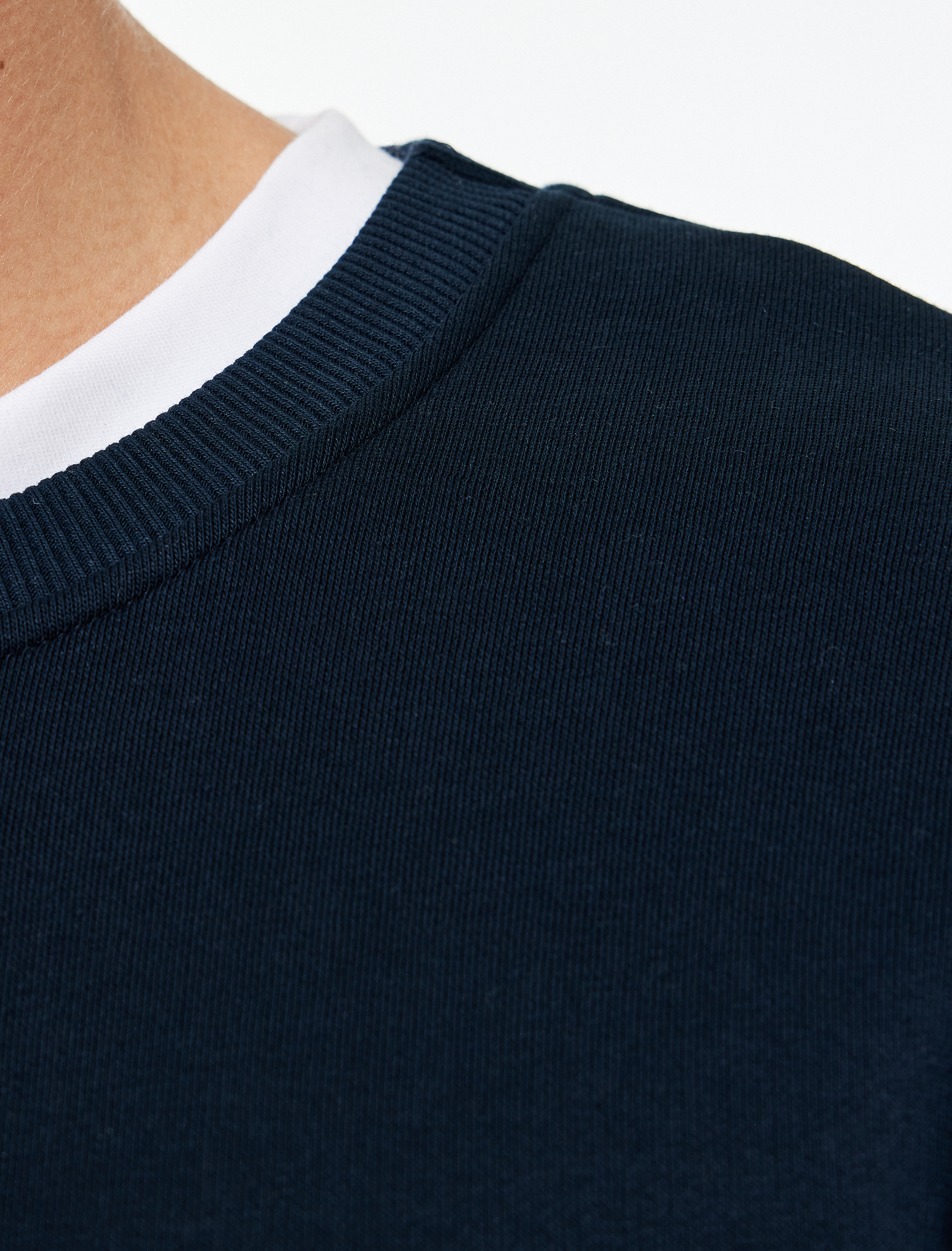   Uzun Kollu Bisiklet Yaka Baskılı Sweatshirt