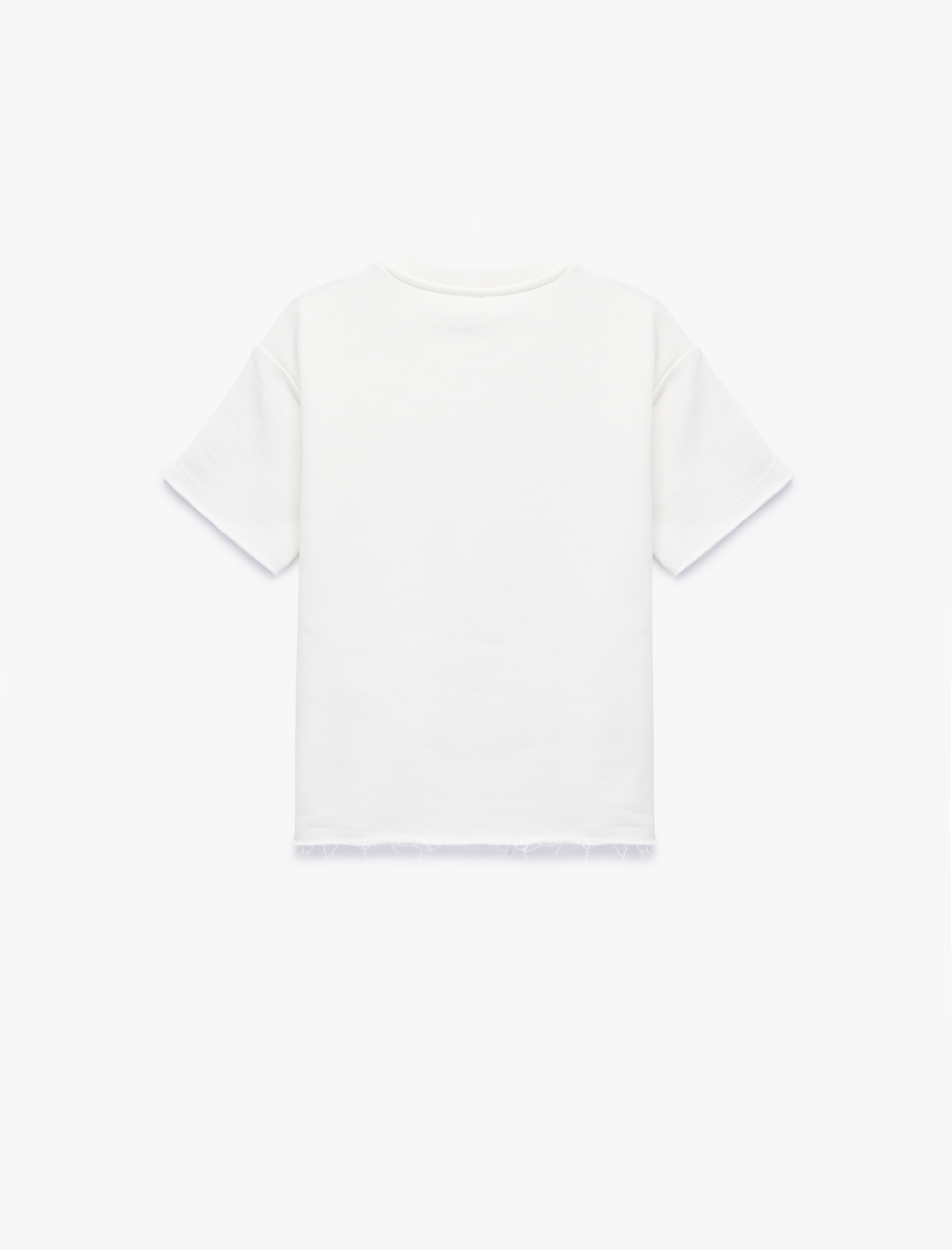  Erkek Çocuk Pamuklu Kısa Kollu Bisiklet Yaka Oversize Basic Tişört