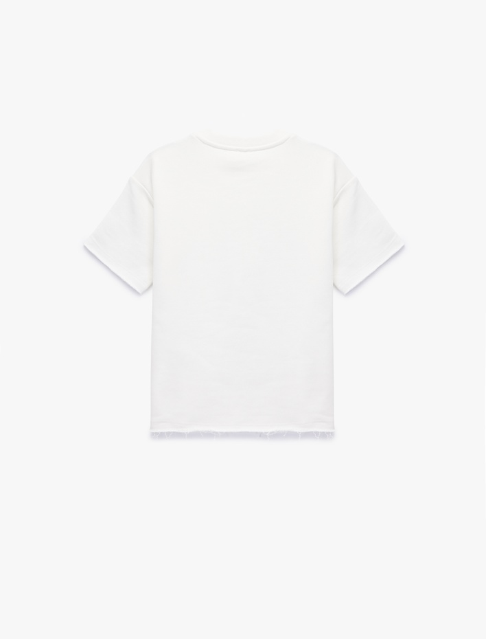 Erkek Çocuk Pamuklu Kısa Kollu Bisiklet Yaka Oversize Basic Tişört