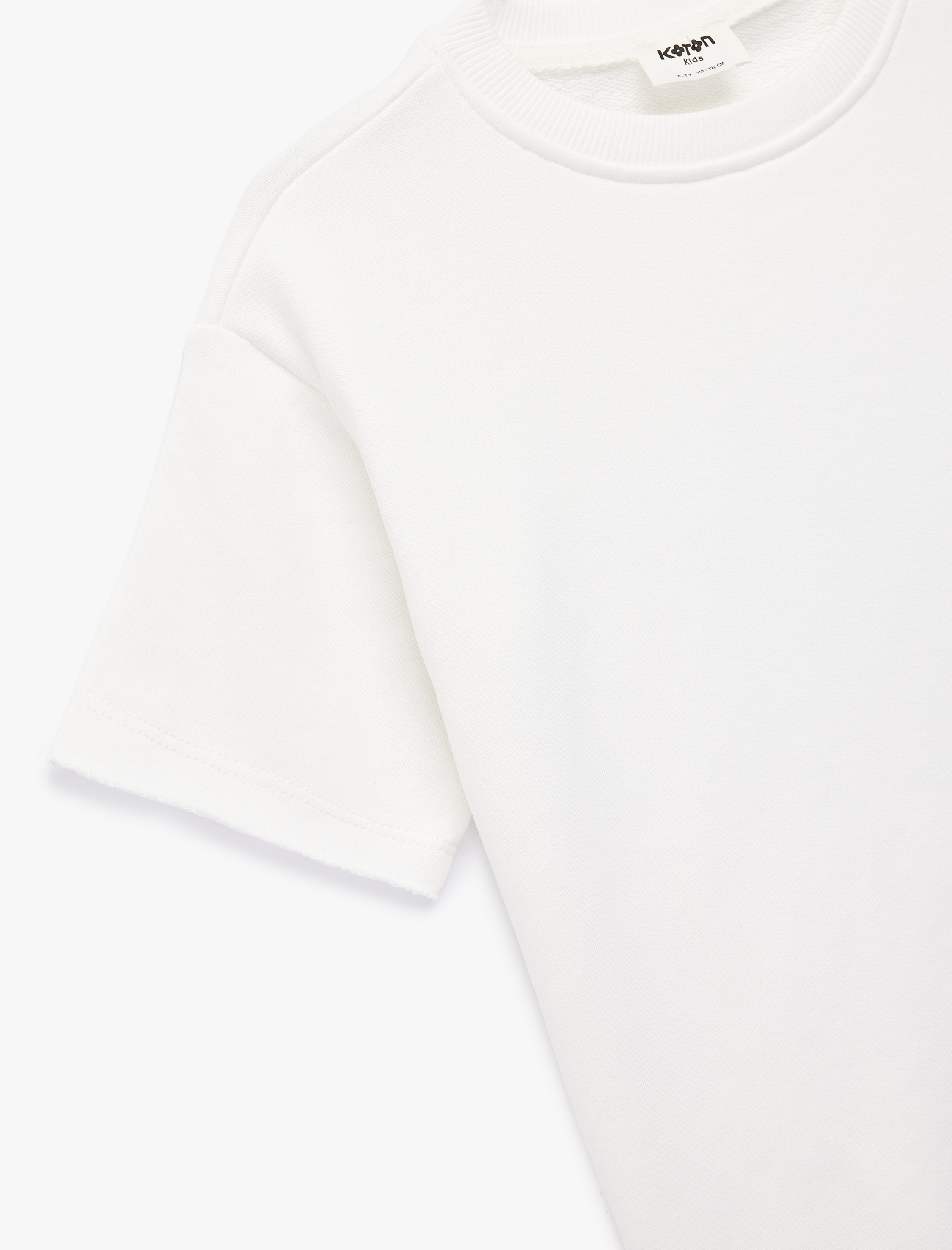  Erkek Çocuk Pamuklu Kısa Kollu Bisiklet Yaka Oversize Basic Tişört