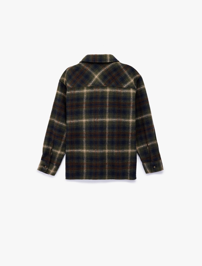 Erkek Çocuk Ekose Desenli Uzun Kollu Oduncu Gömlek