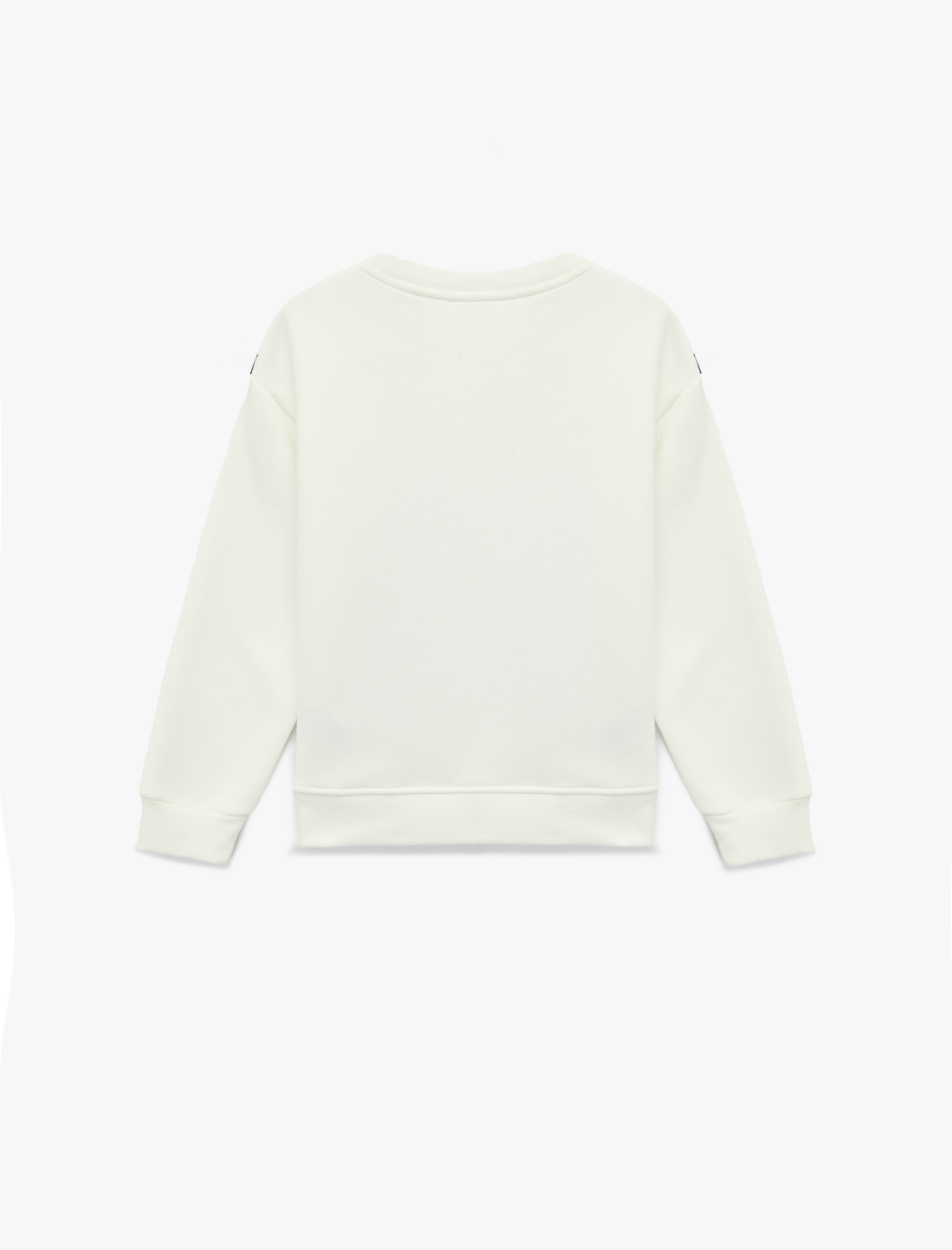  Kız Çocuk Uzun Kollu Bisiklet Yaka Baskılı Oversize Sweatshirt