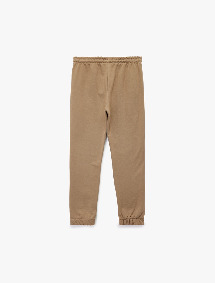 Erkek Çocuk Pamuklu Baskı Detaylı Şardonlu Jogger Eşofman Altı