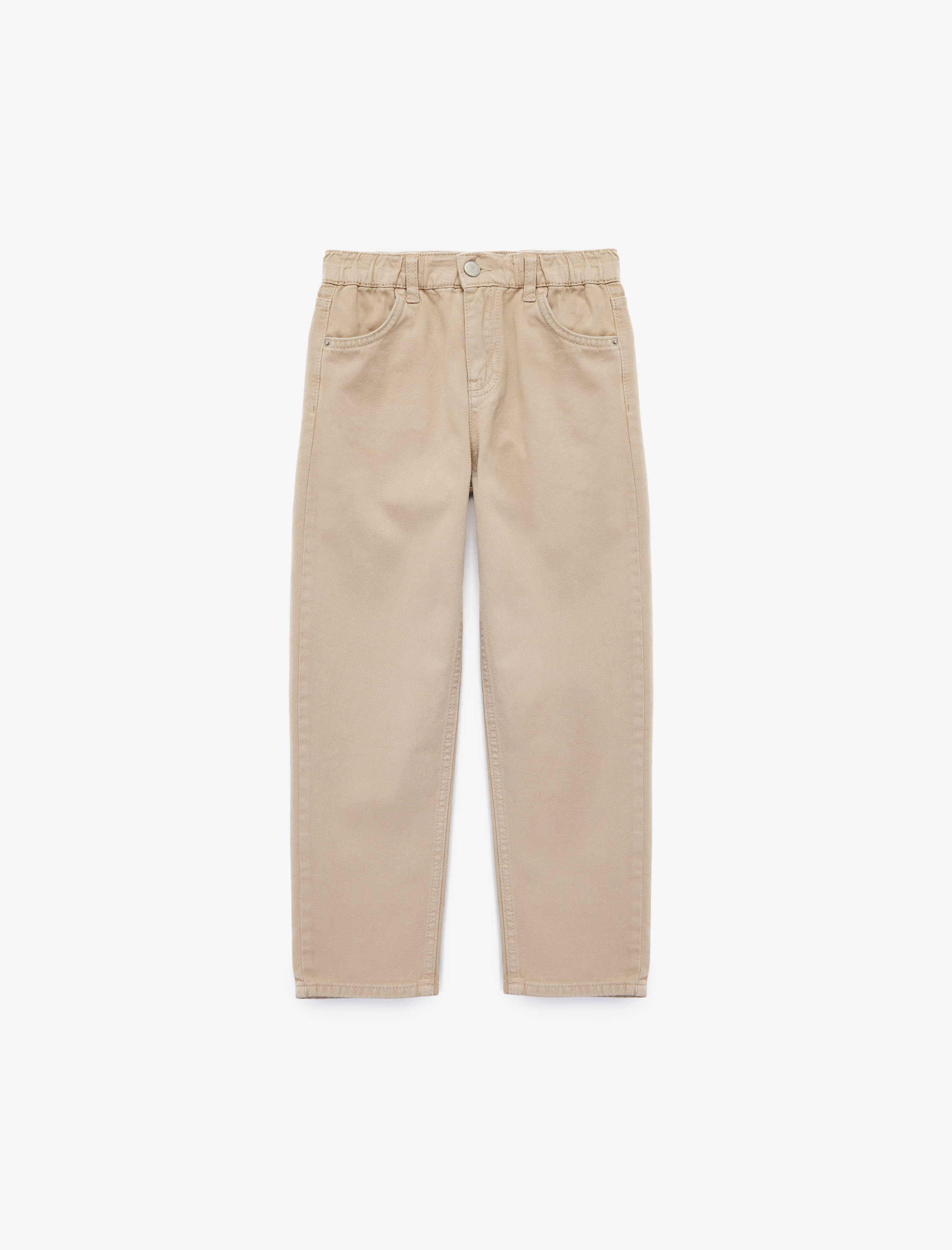  Erkek Çocuk Pamuklu Rahat Kesim Cepli Denim Pantolon