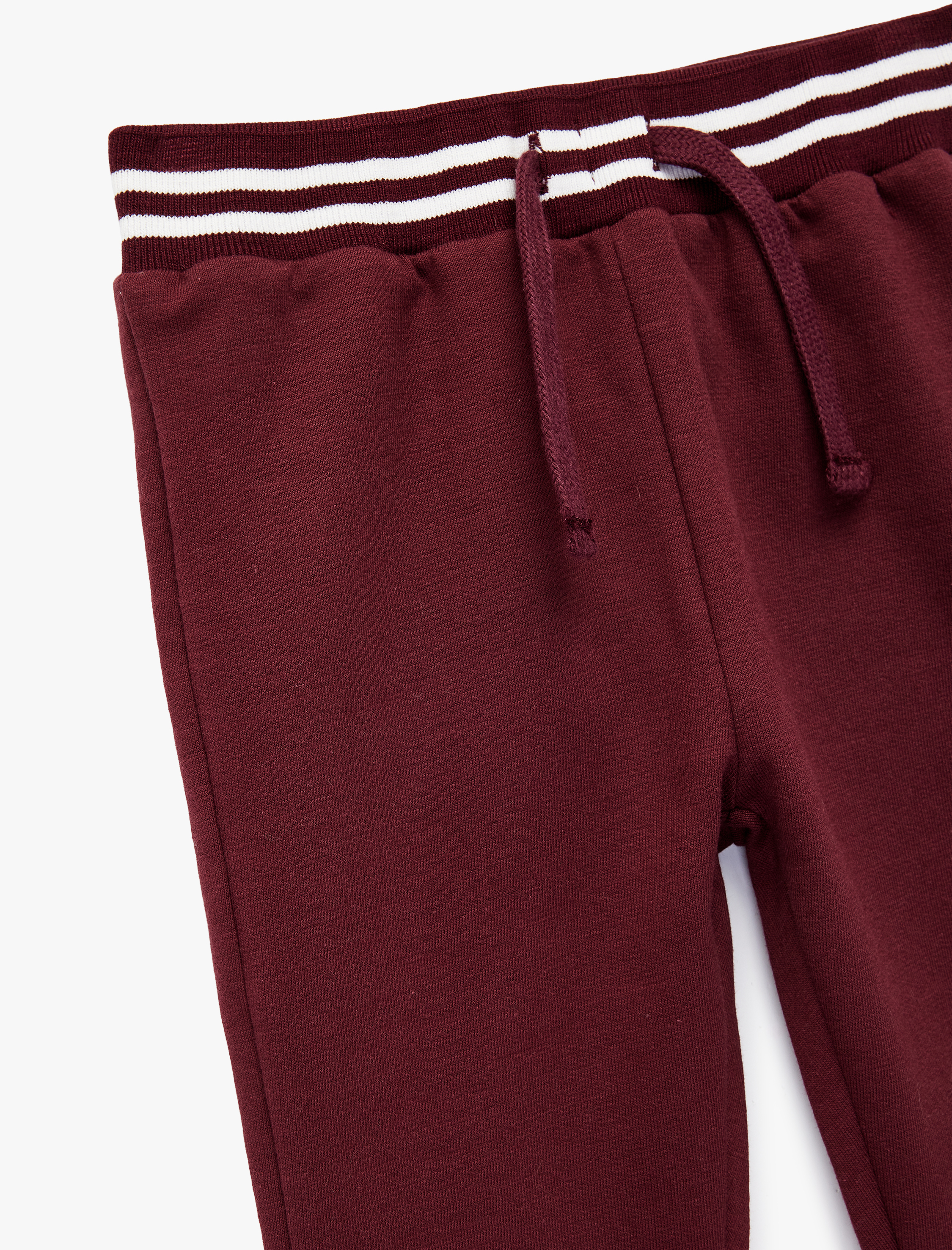  Erkek Bebek Şardonlu Beli Bağcıklı Jogger Eşofman Altı