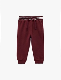 Şardonlu Beli Bağcıklı Jogger Eşofman Altı