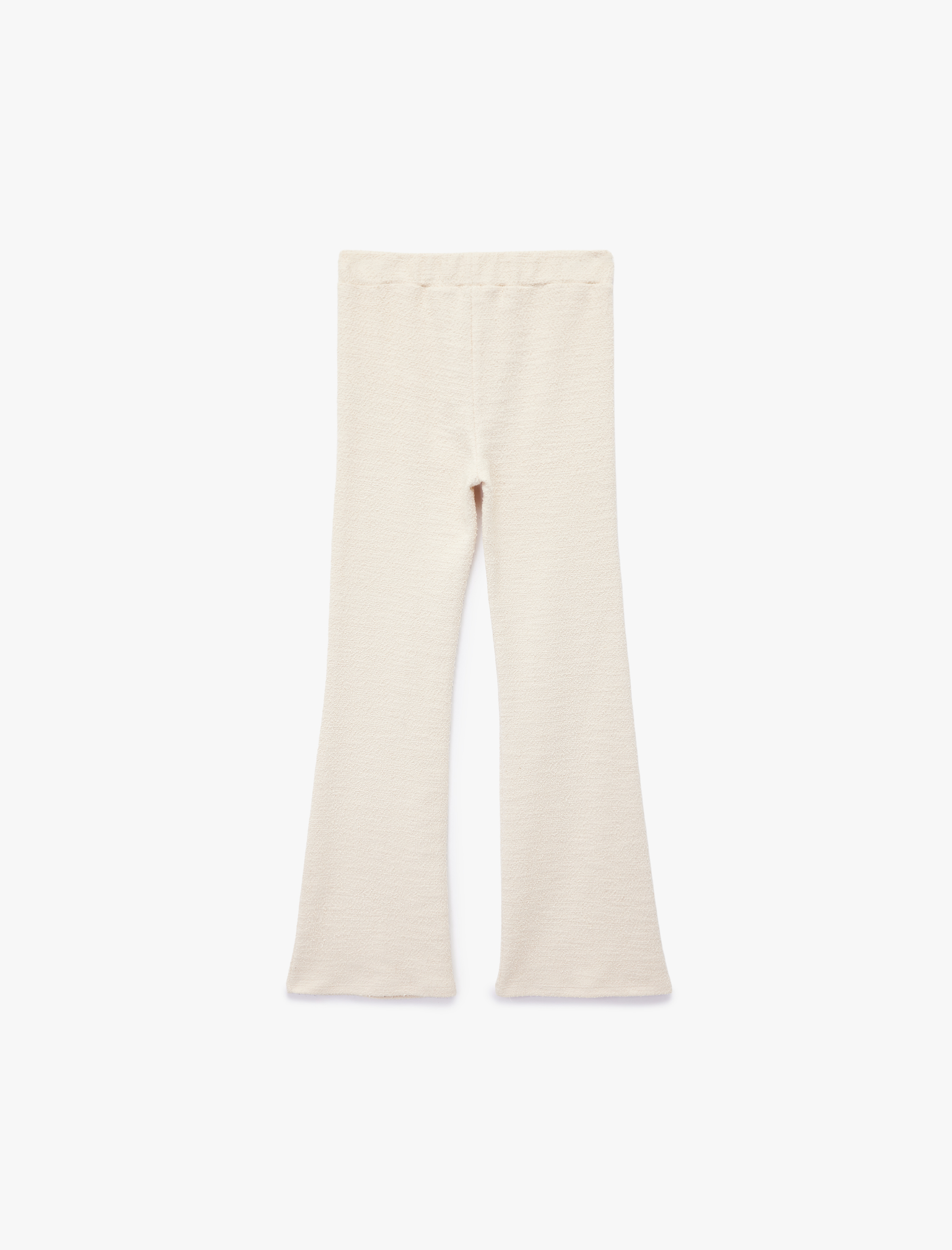  Kız Çocuk Pamuklu Beli Lastikli Geniş Paça Pantolon