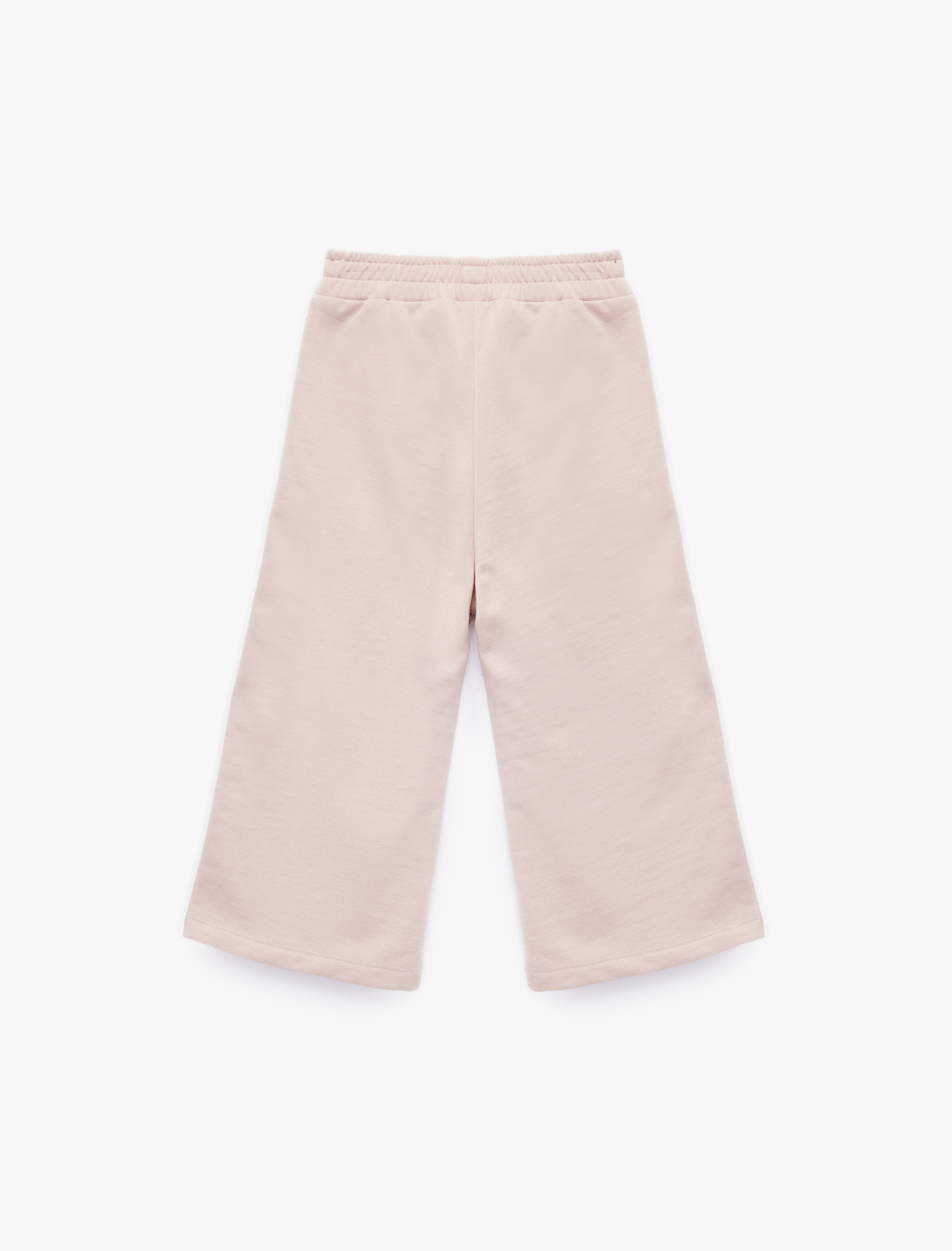  Kız Bebek Pamuklu Beli Lastikli Geniş Paça Eşofman Altı