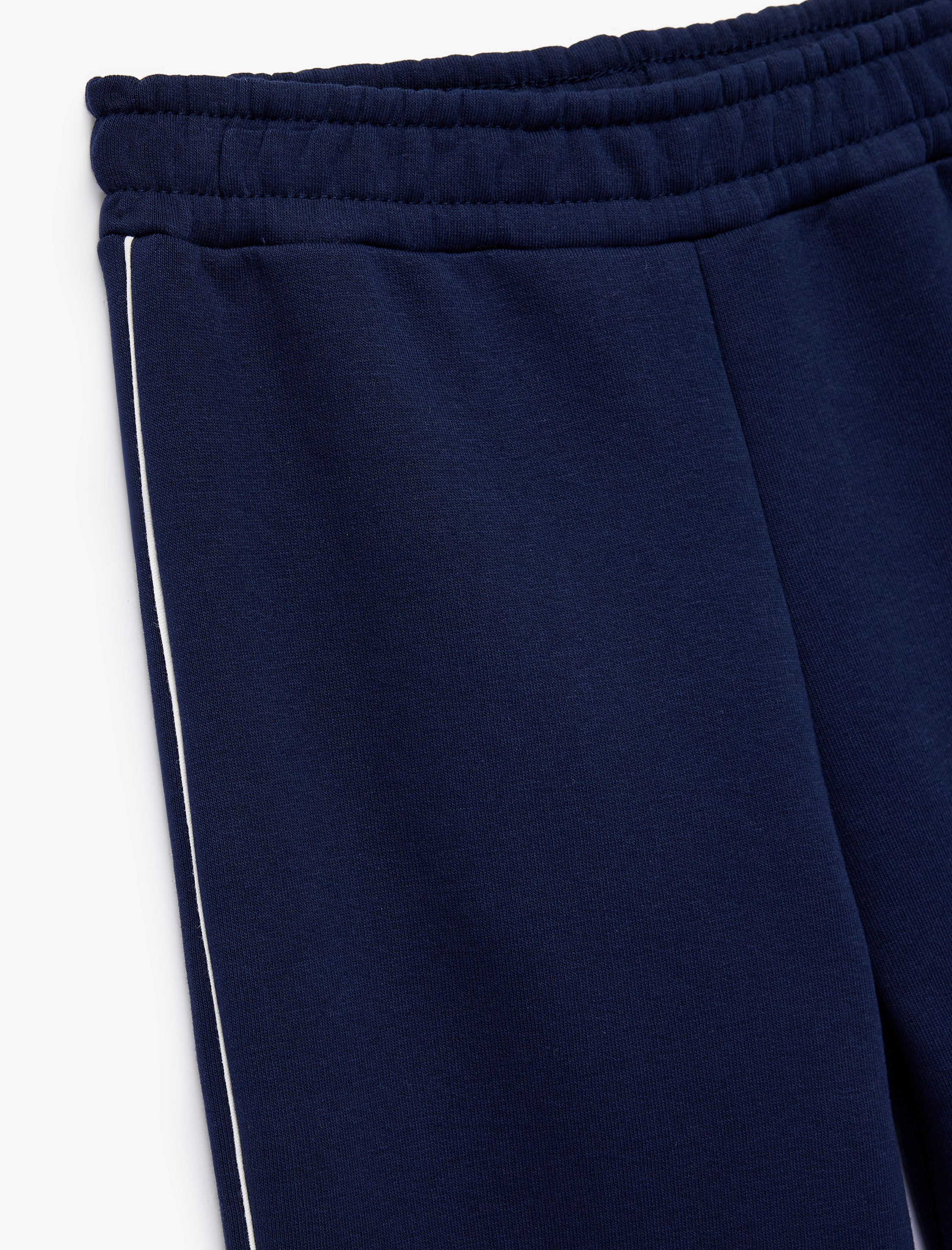  Kız Çocuk Şardonlu Biyeli Pamuklu Beli Lastikli Eşofman Altı