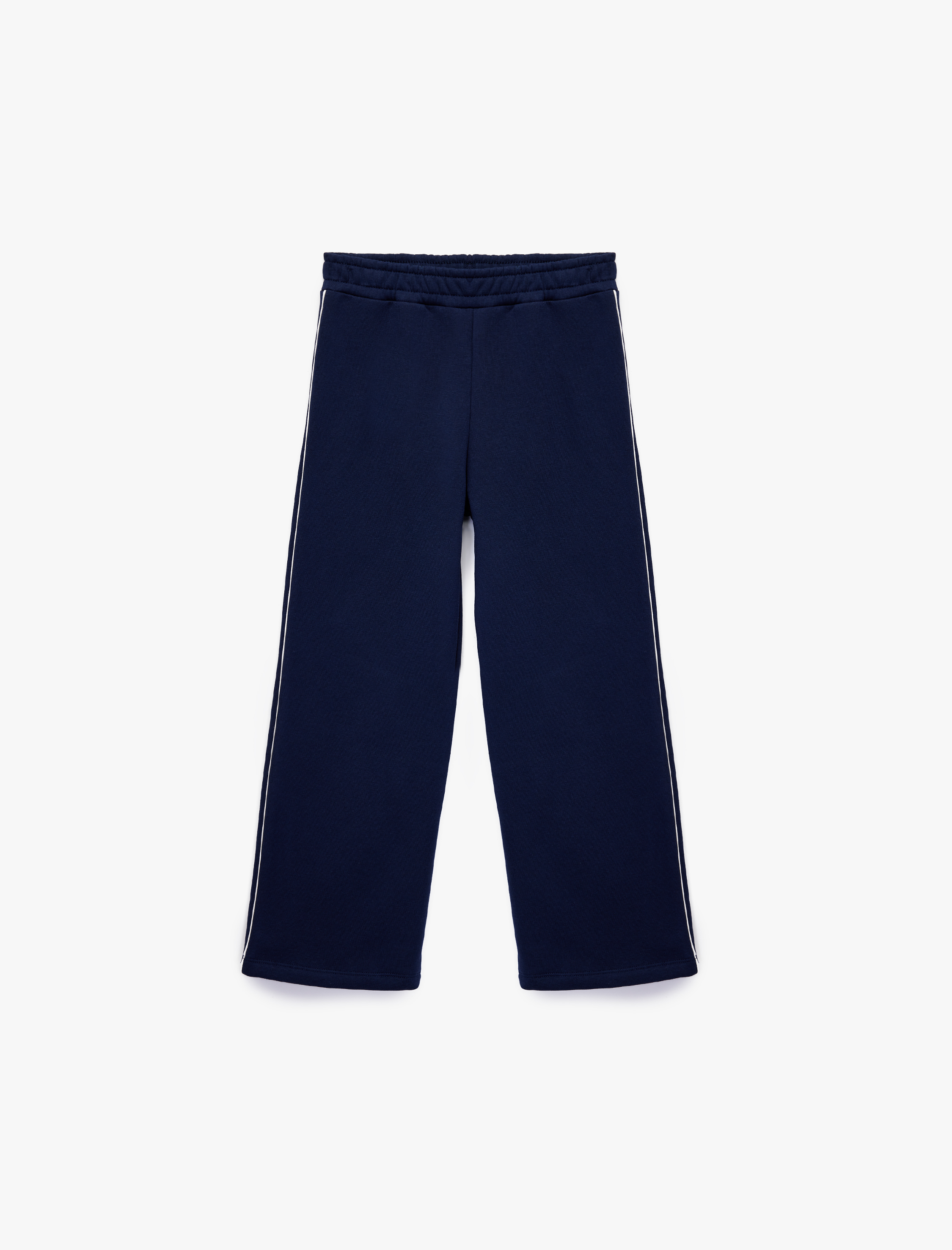  Kız Çocuk Şardonlu Biyeli Pamuklu Beli Lastikli Eşofman Altı