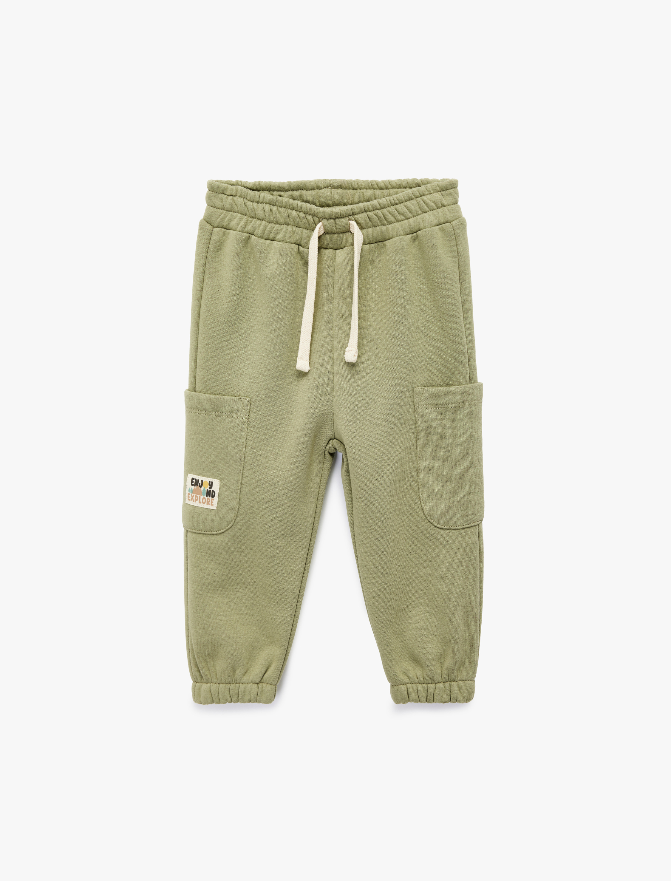  Erkek Bebek Şardonlu Beli Lastikli Basic Jogger Eşofman Altı