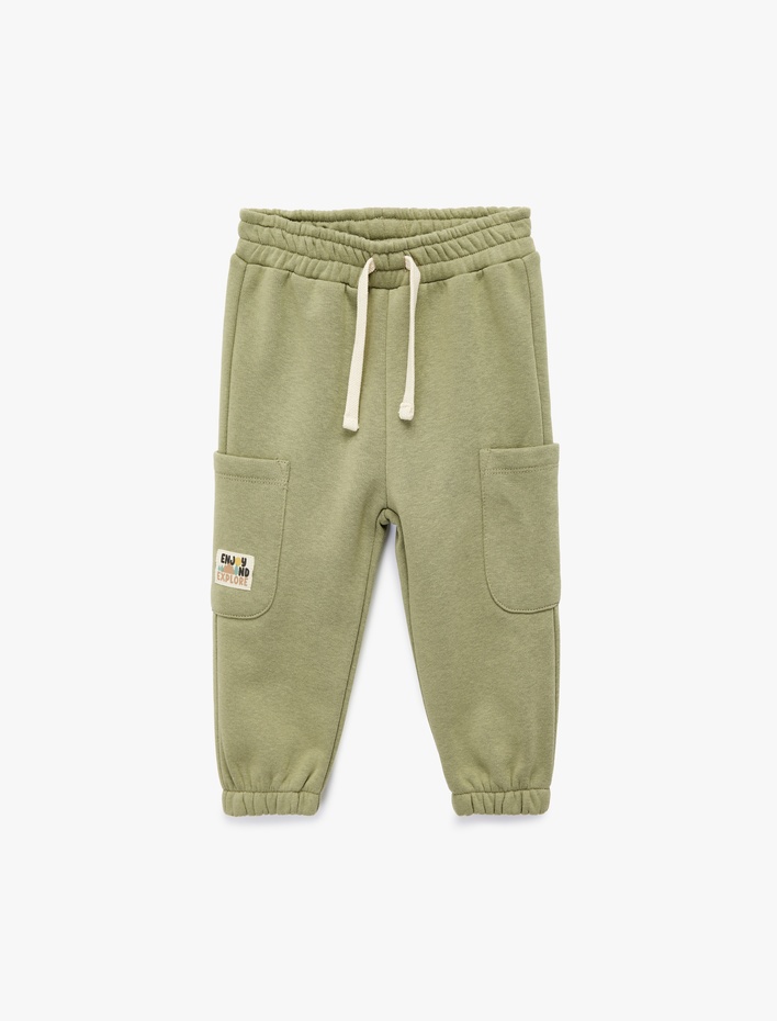 Erkek Bebek Şardonlu Beli Lastikli Basic Jogger Eşofman Altı