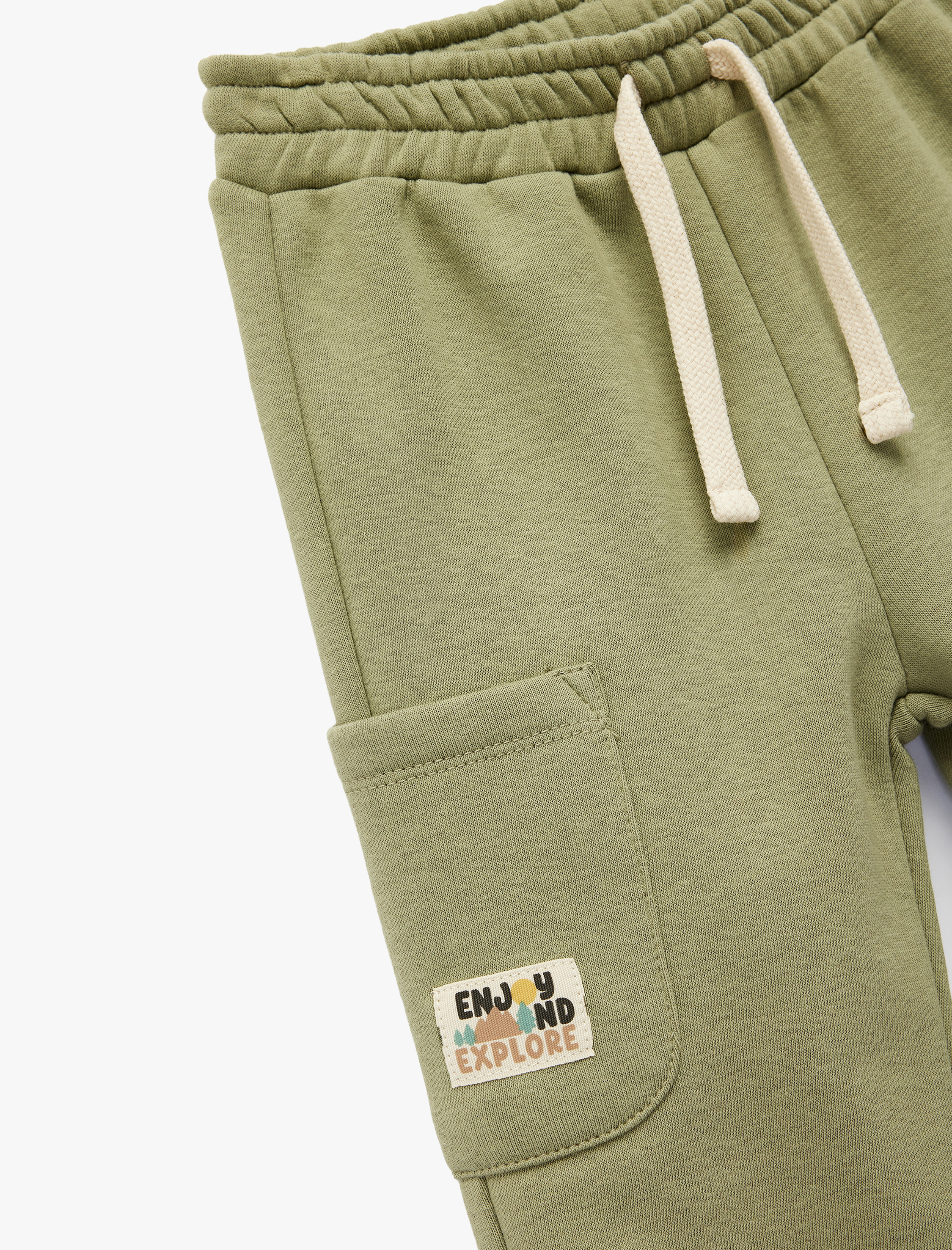  Erkek Bebek Şardonlu Beli Lastikli Basic Jogger Eşofman Altı