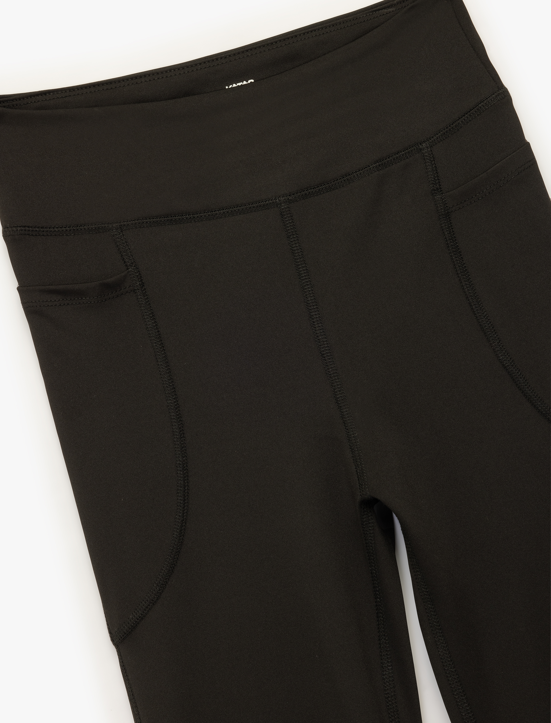   Yüksek Bel Slim Fit Cep Detaylı İspanyol Paça Spor Tayt