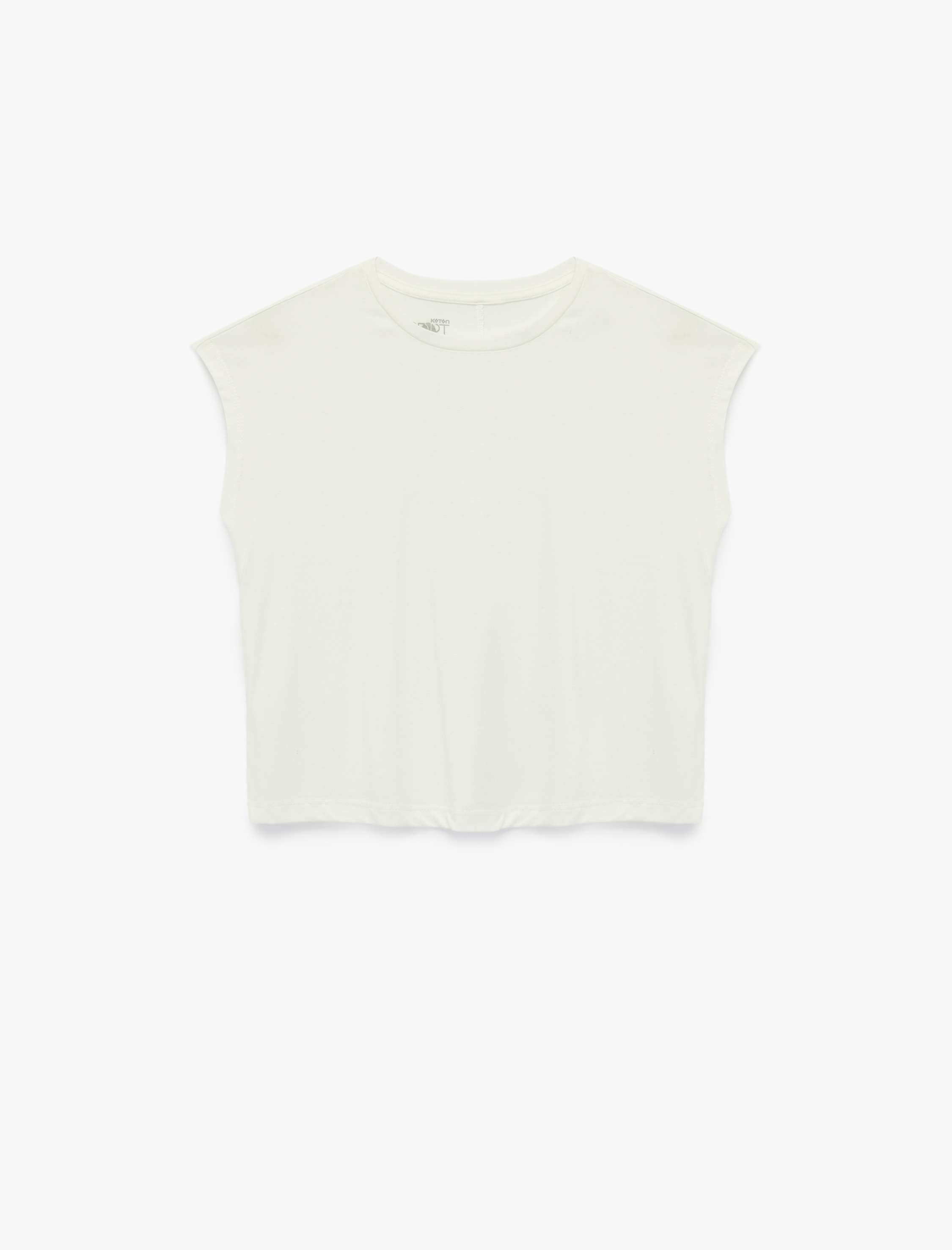   Rahat Kalıp Modal Kumaş Bisiklet Yaka Spor Sıfır Kol Tişört