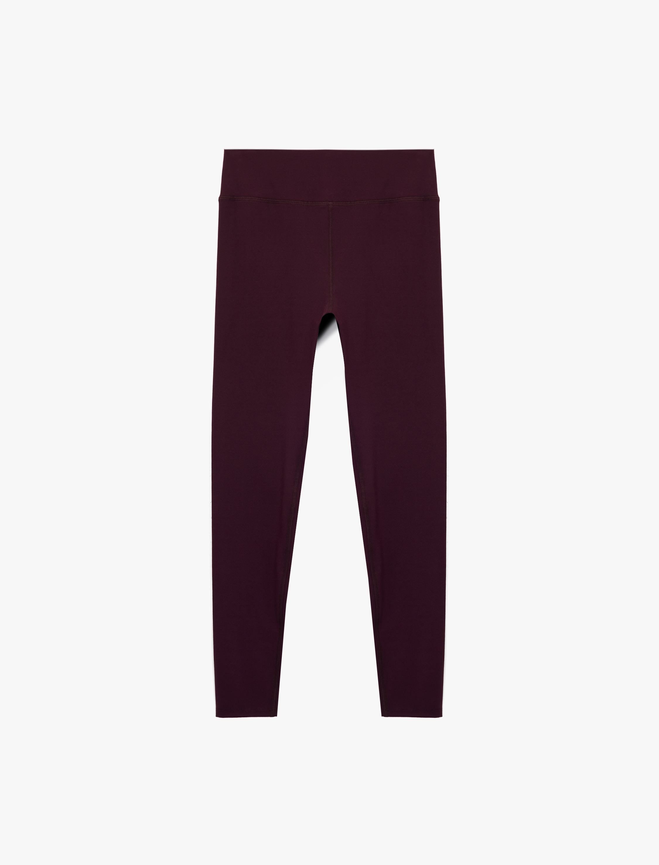   Yüksek Bel Skinny Fit İnterlok Dikiş Detaylı Spor Tayt