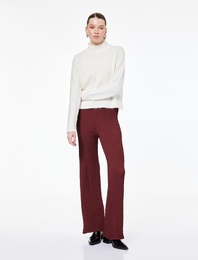 Bürümcük Kumaş Düz Bol Paça Pantolon