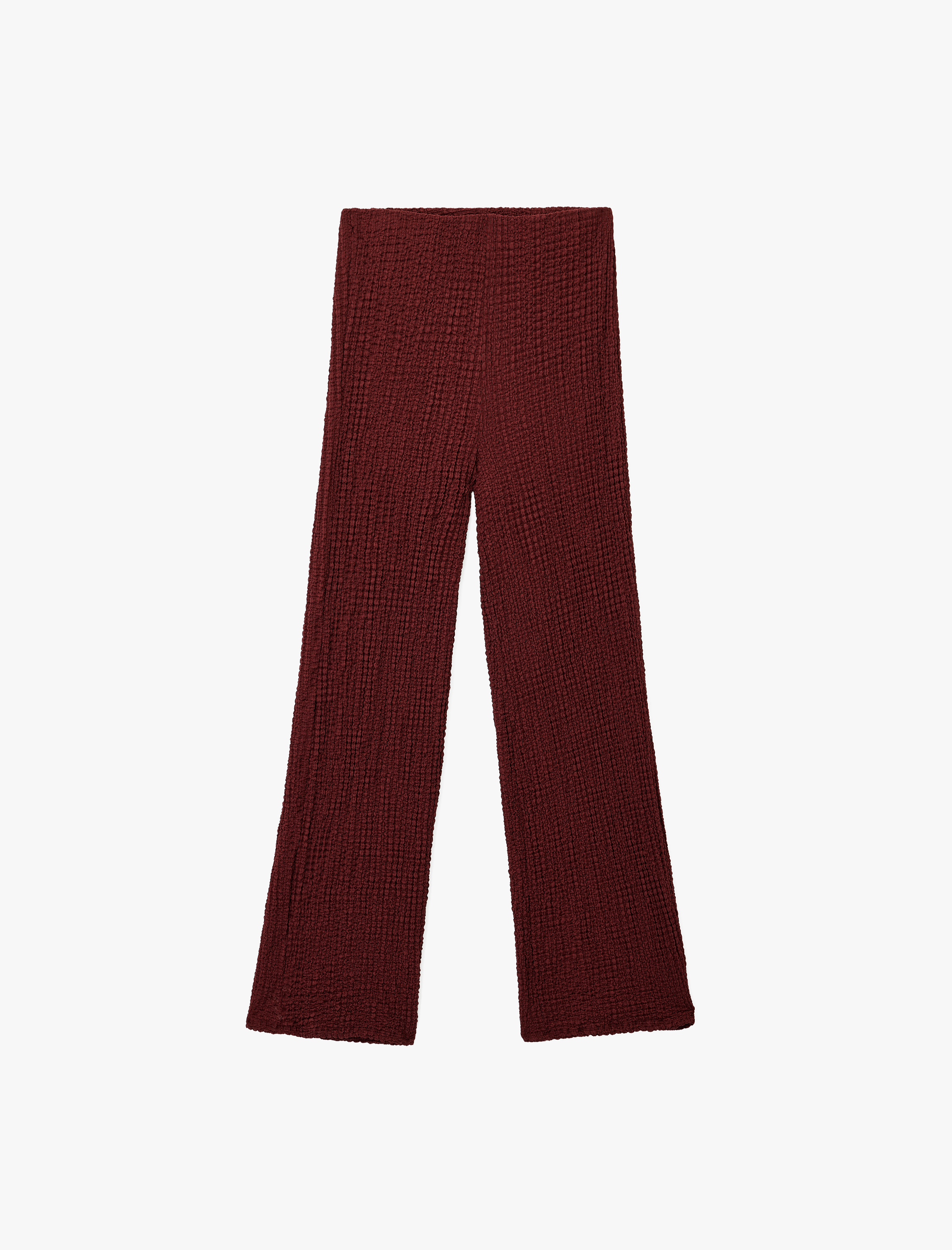   Bürümcük Kumaş Düz Bol Paça Pantolon