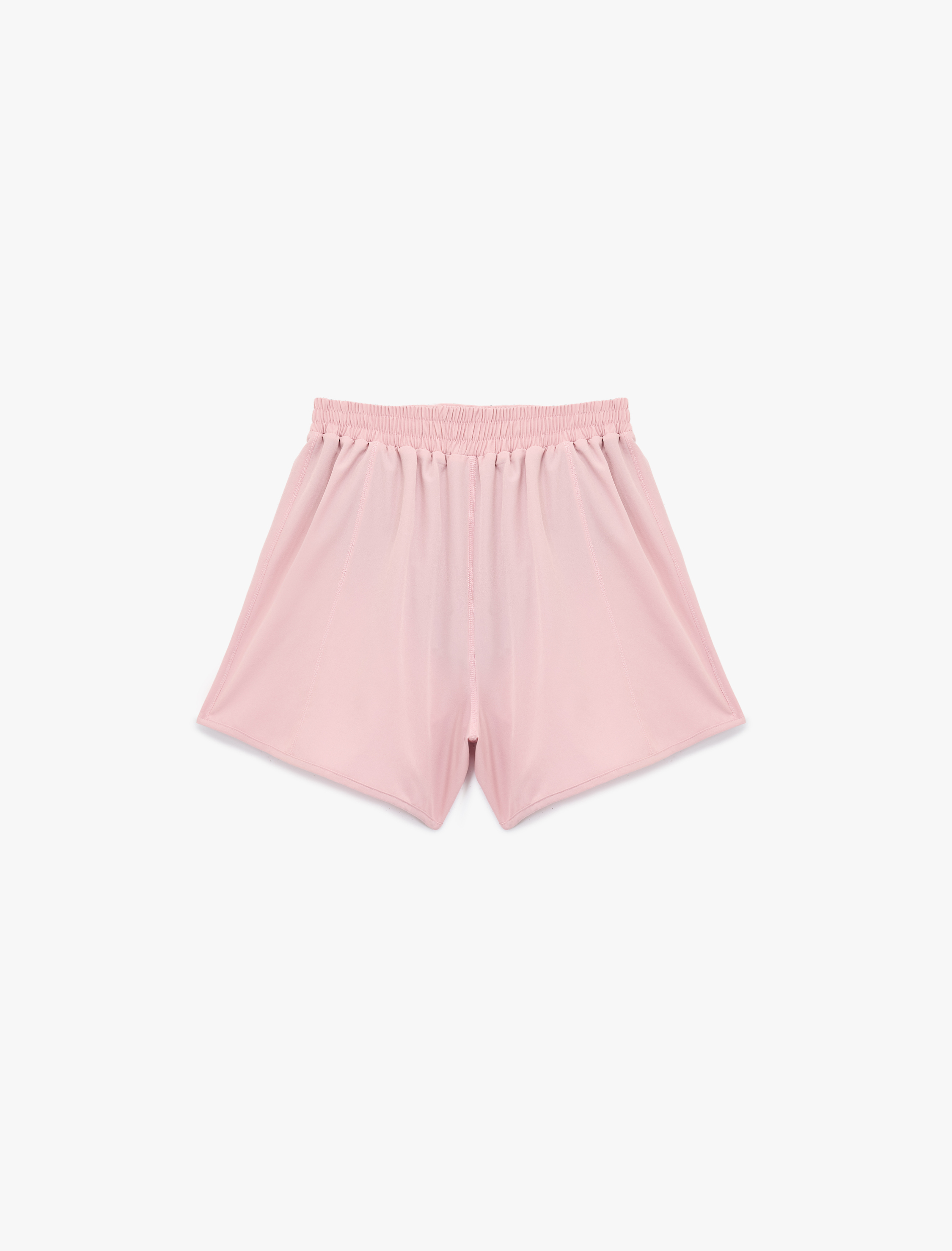   Yüksek Bel Cep Detaylı Rahat Kalıp Spor Şort