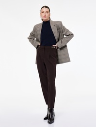 Aksesuar Detaylı Havuç Kesim Kumaş Pantolon