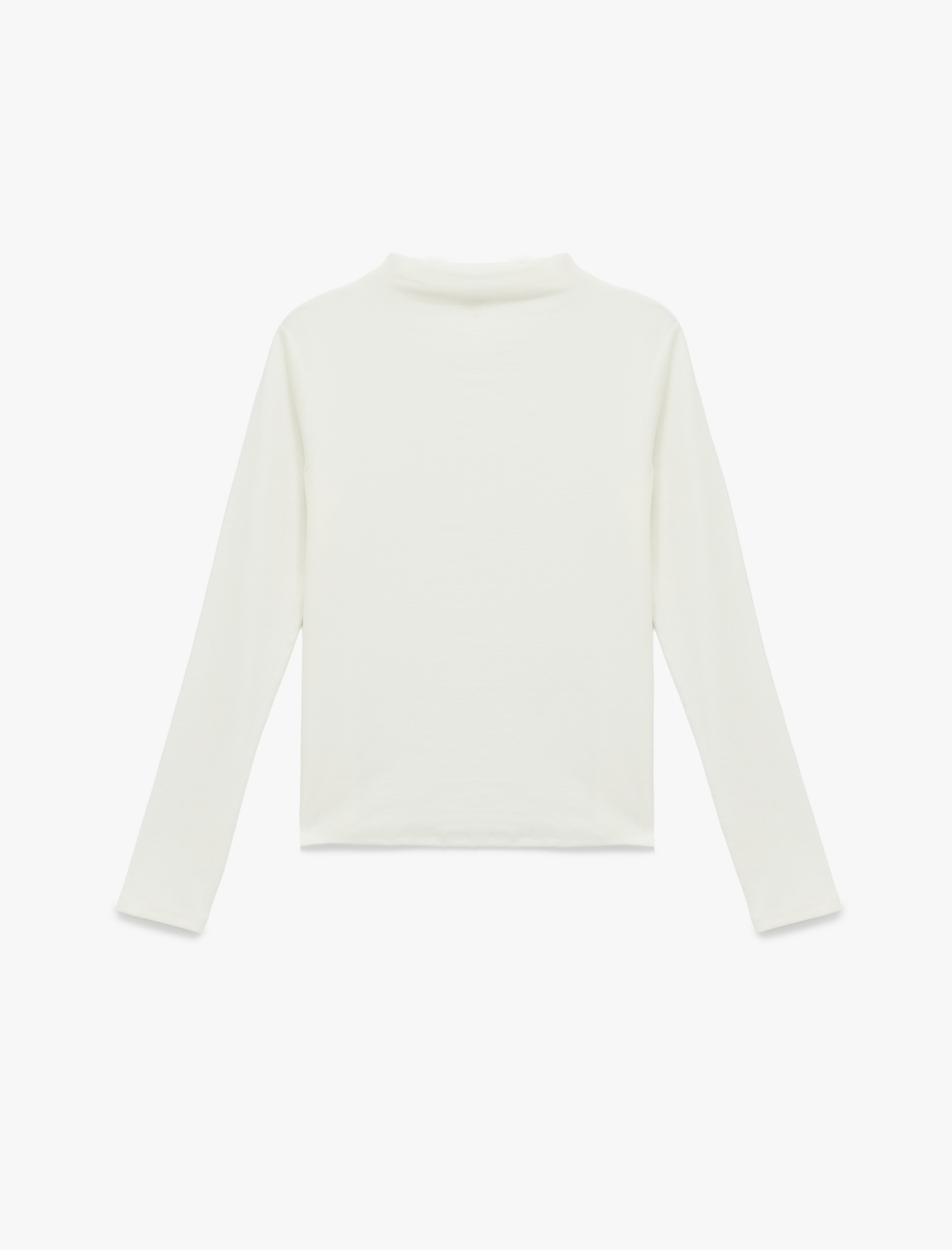   Slim Fit Pamuklu Yumuşak Dokulu Uzun Kollu Dik Yaka Tişört