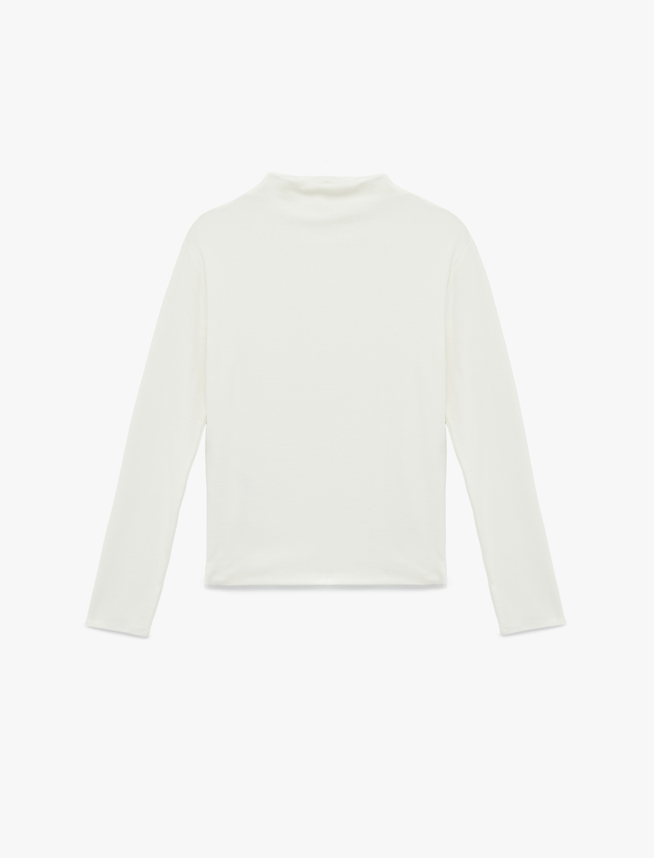   Slim Fit Pamuklu Yumuşak Dokulu Uzun Kollu Dik Yaka Tişört